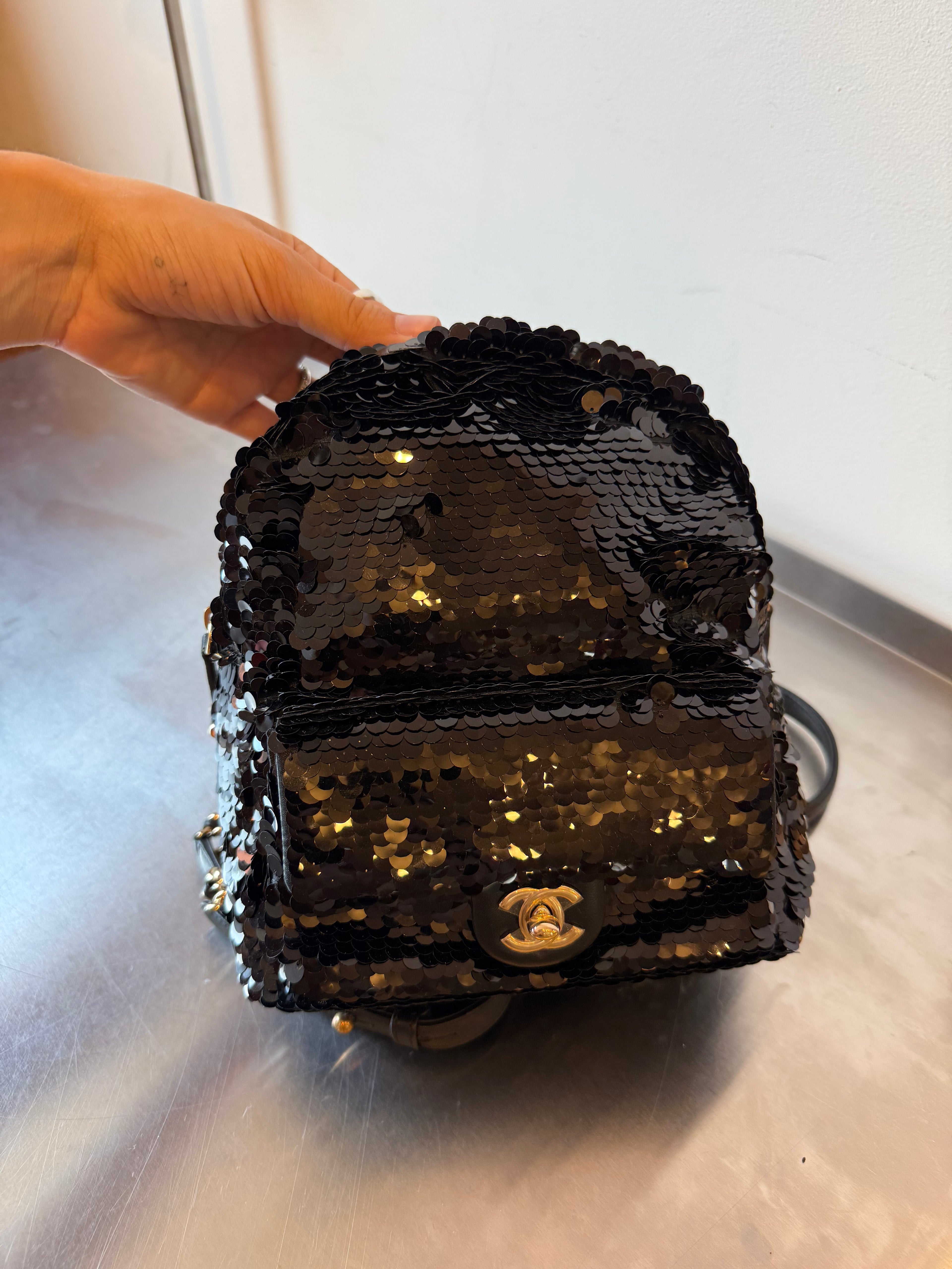 CHANEL SEQUIN BACKPACK