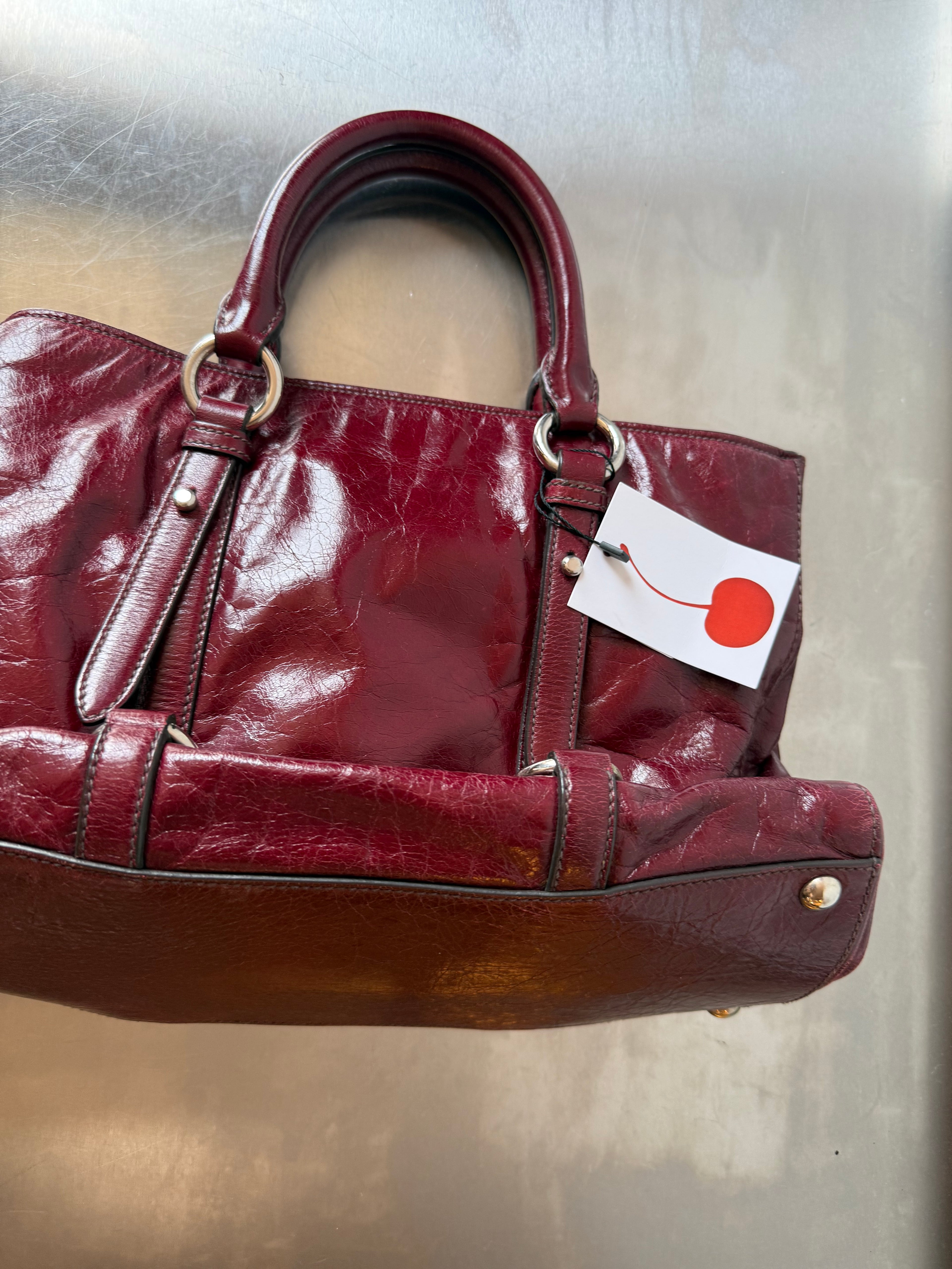 MIU MIU BURGUNDY VITELLO BAG