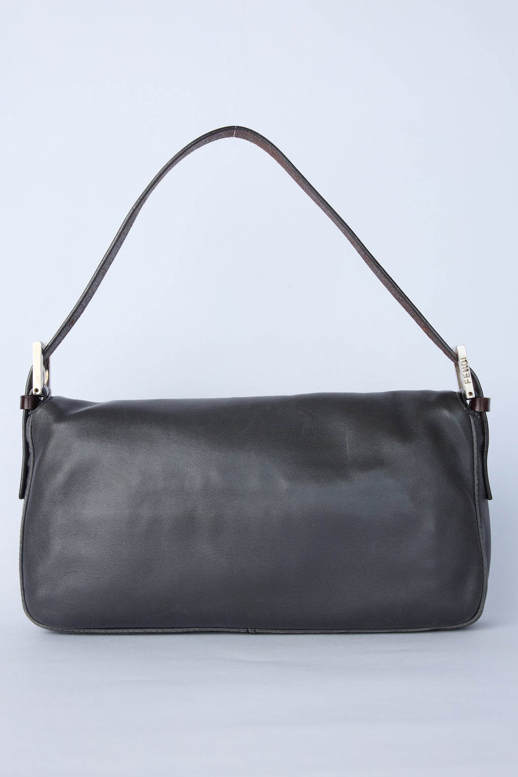 FENDI BLACK LEATHER BAGUETTE