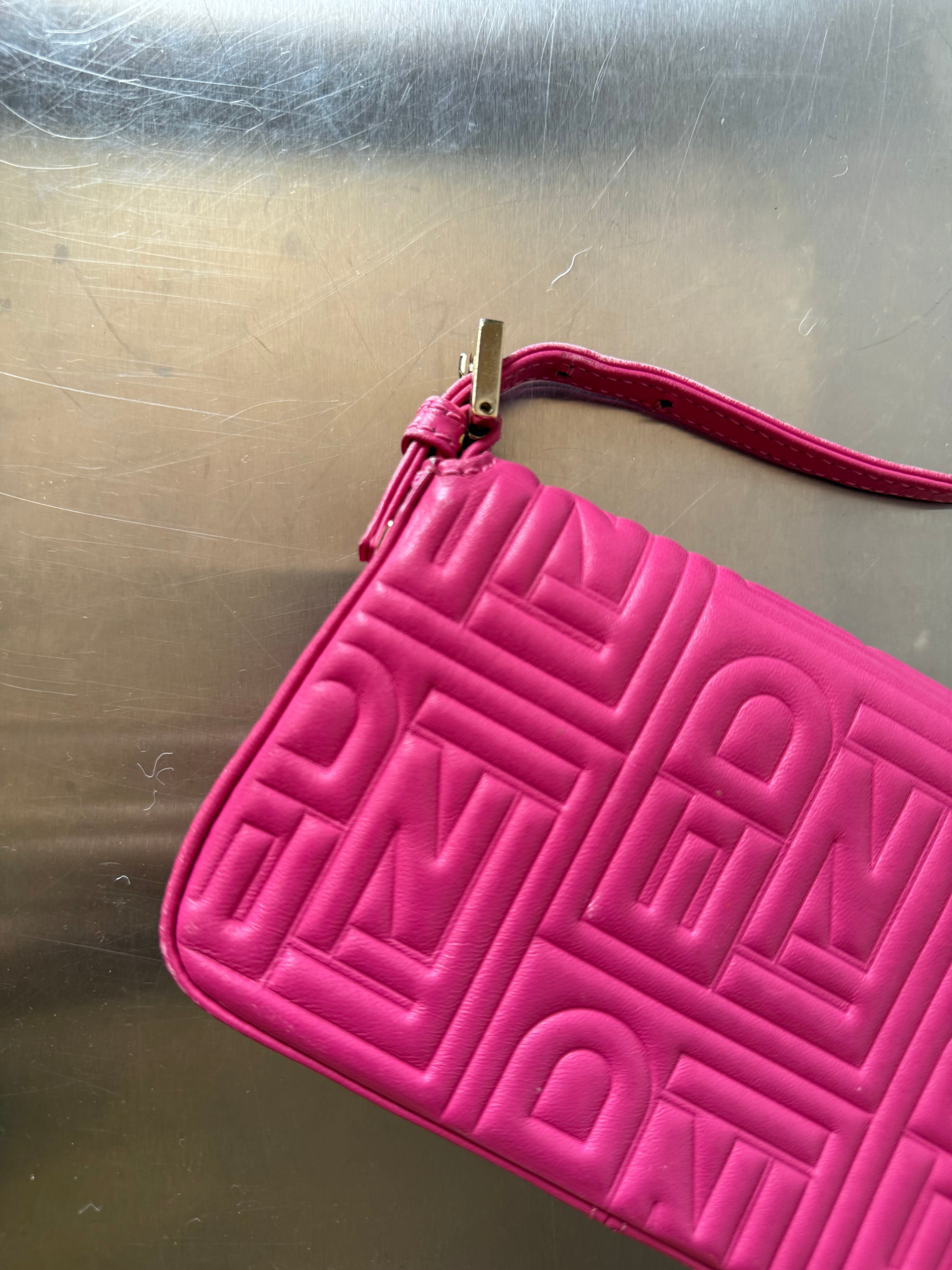 FENDI PINK NAPPA MINI BAGUETTE