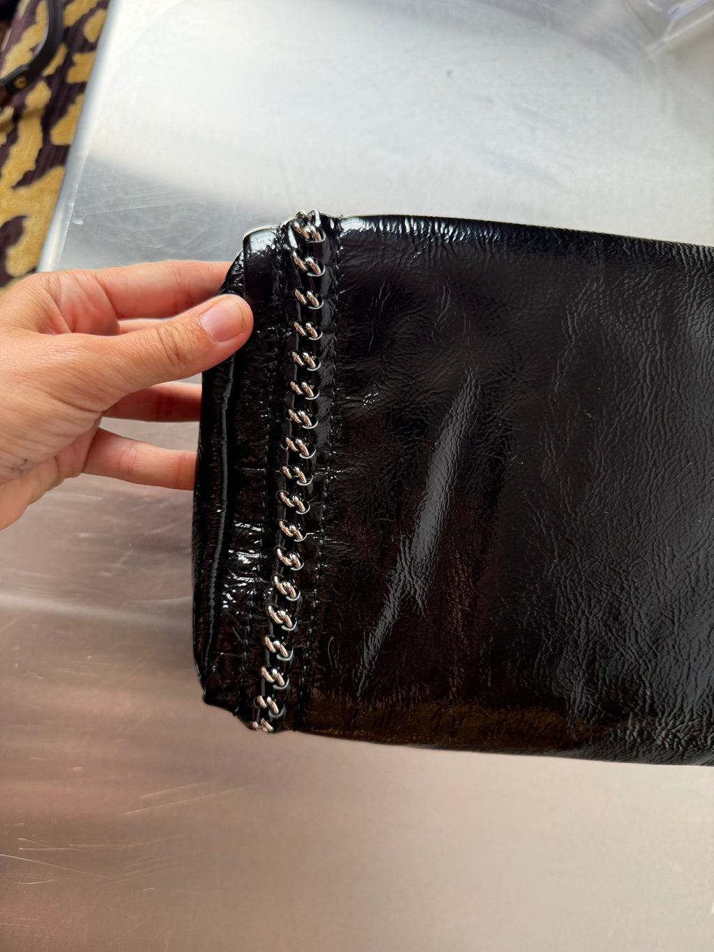 CHANEL PATENT LUX LIGNE MEDIUM BOWLER