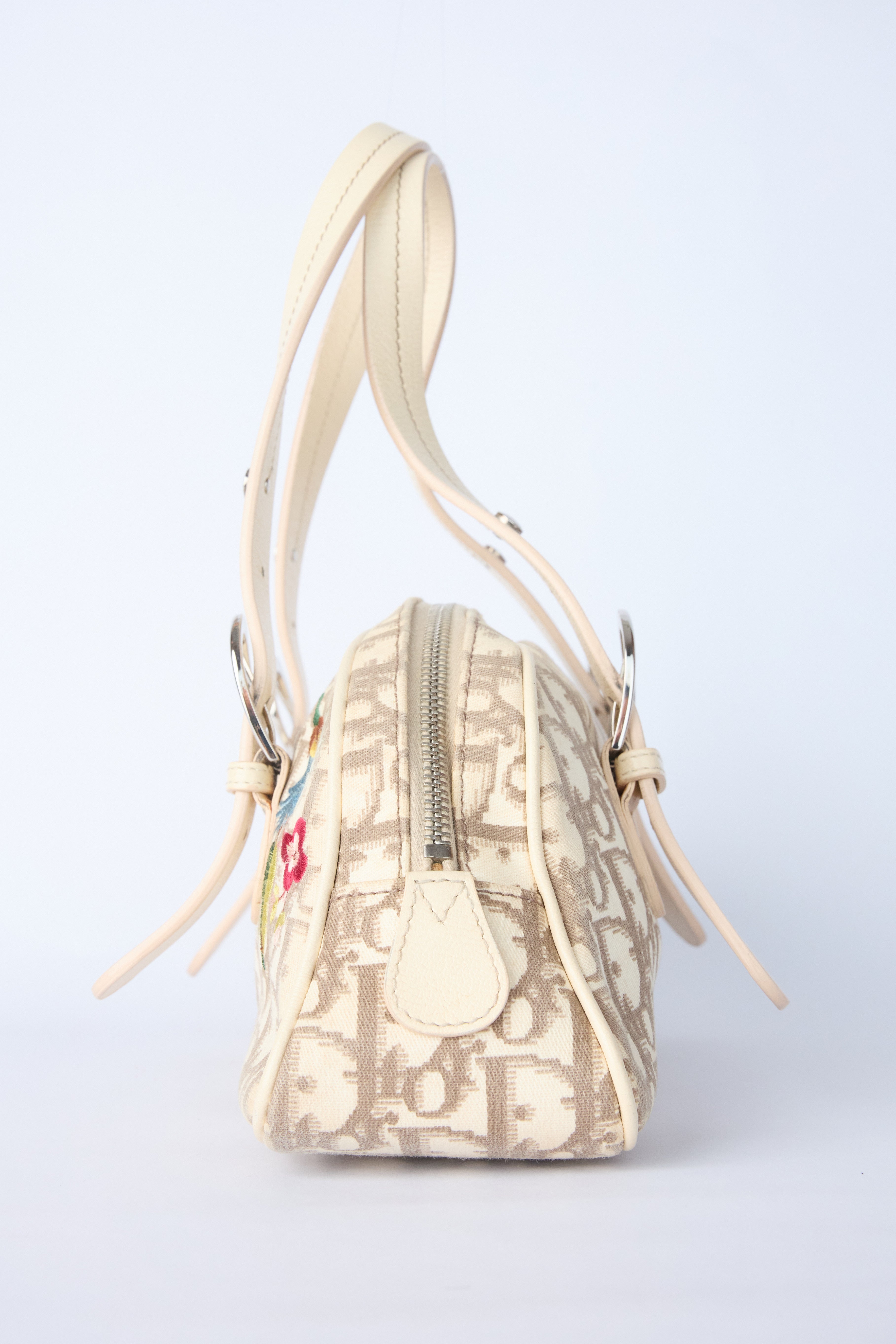 DIOR DIORISSIMO FLORAL EMBROIDERED BAG