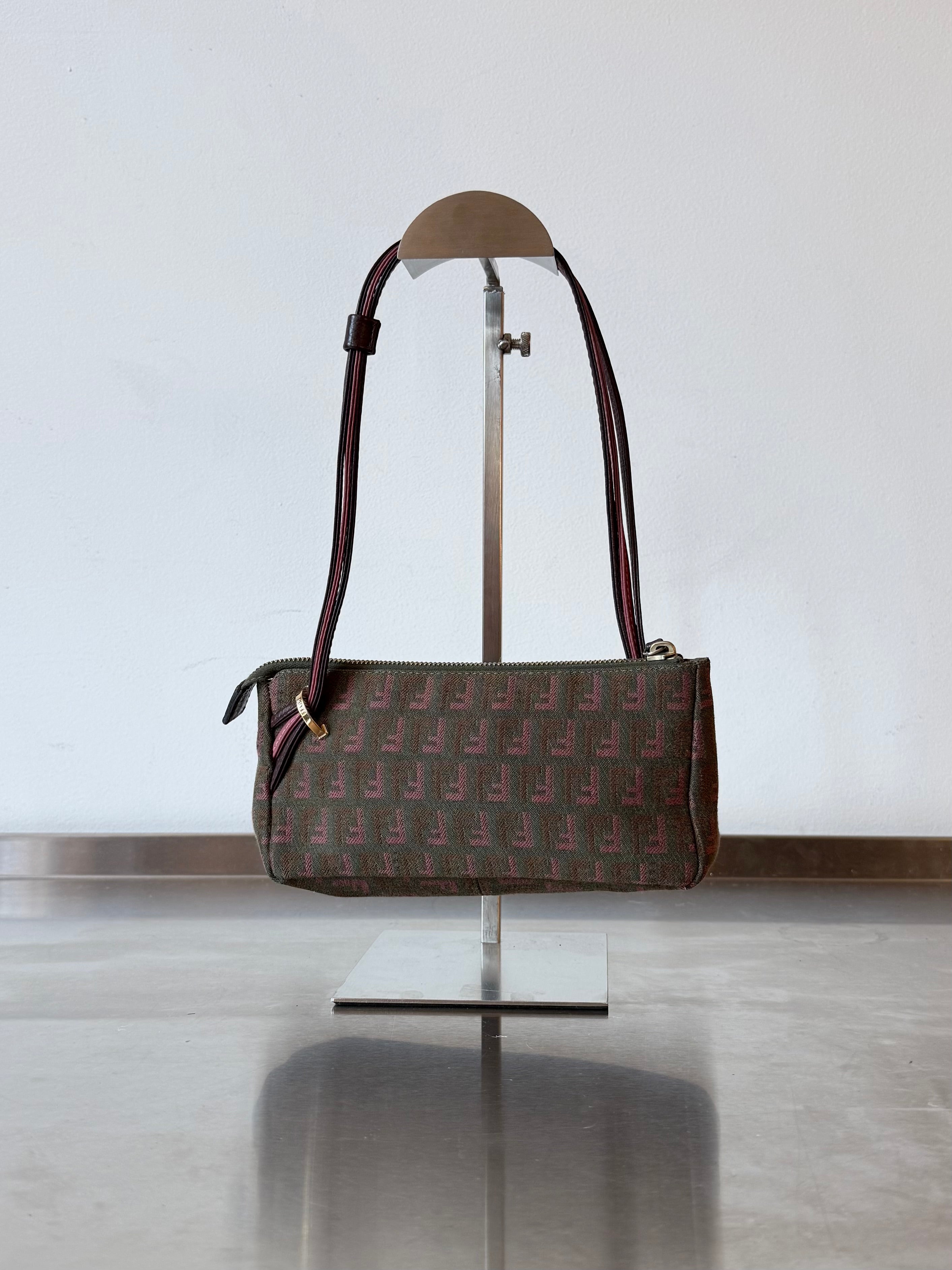 FENDI TRIPLE STRAP ZUCCHINO POCHETTE
