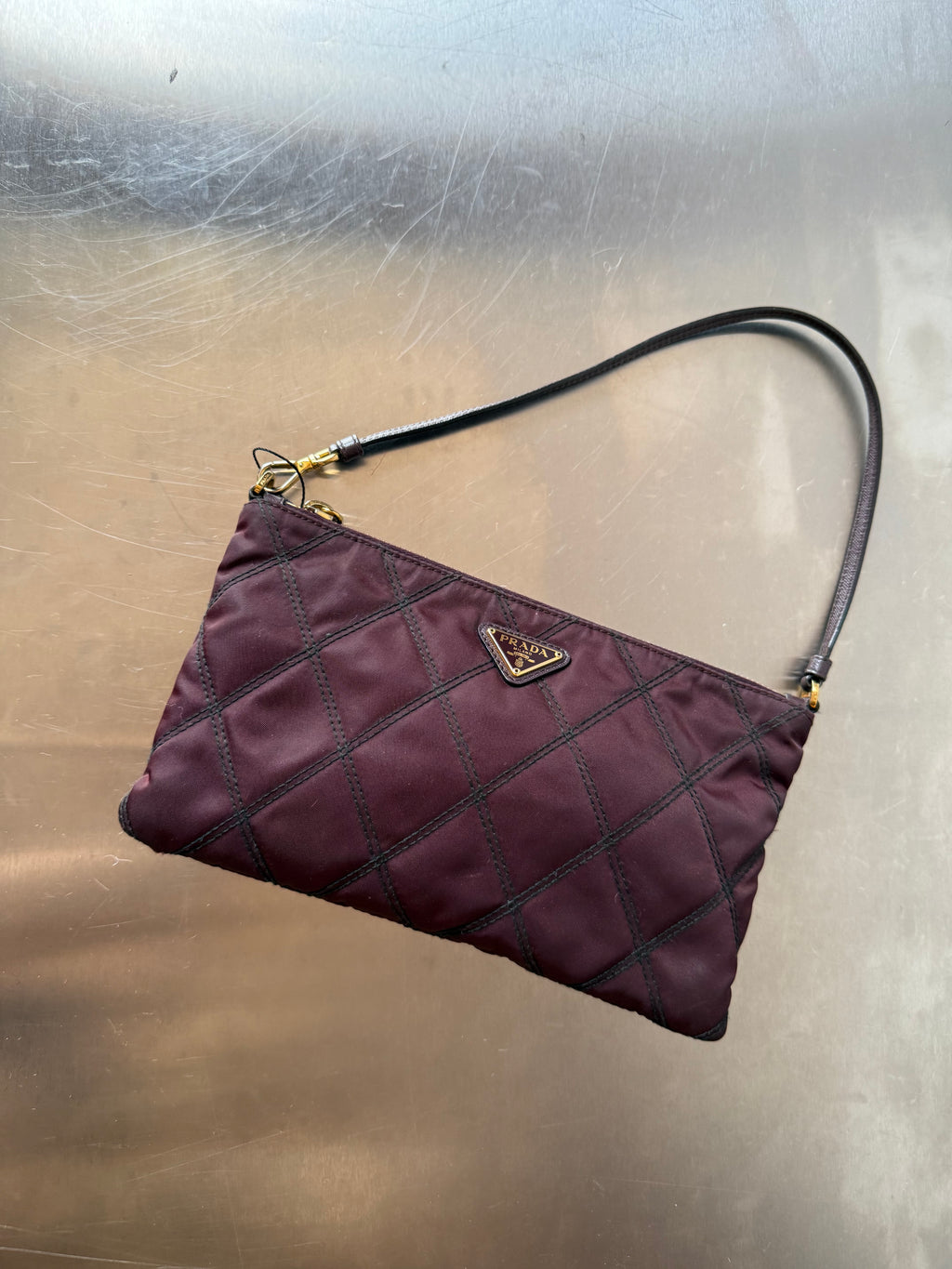 PRADA PURPLE TESSUTO POCHETTE