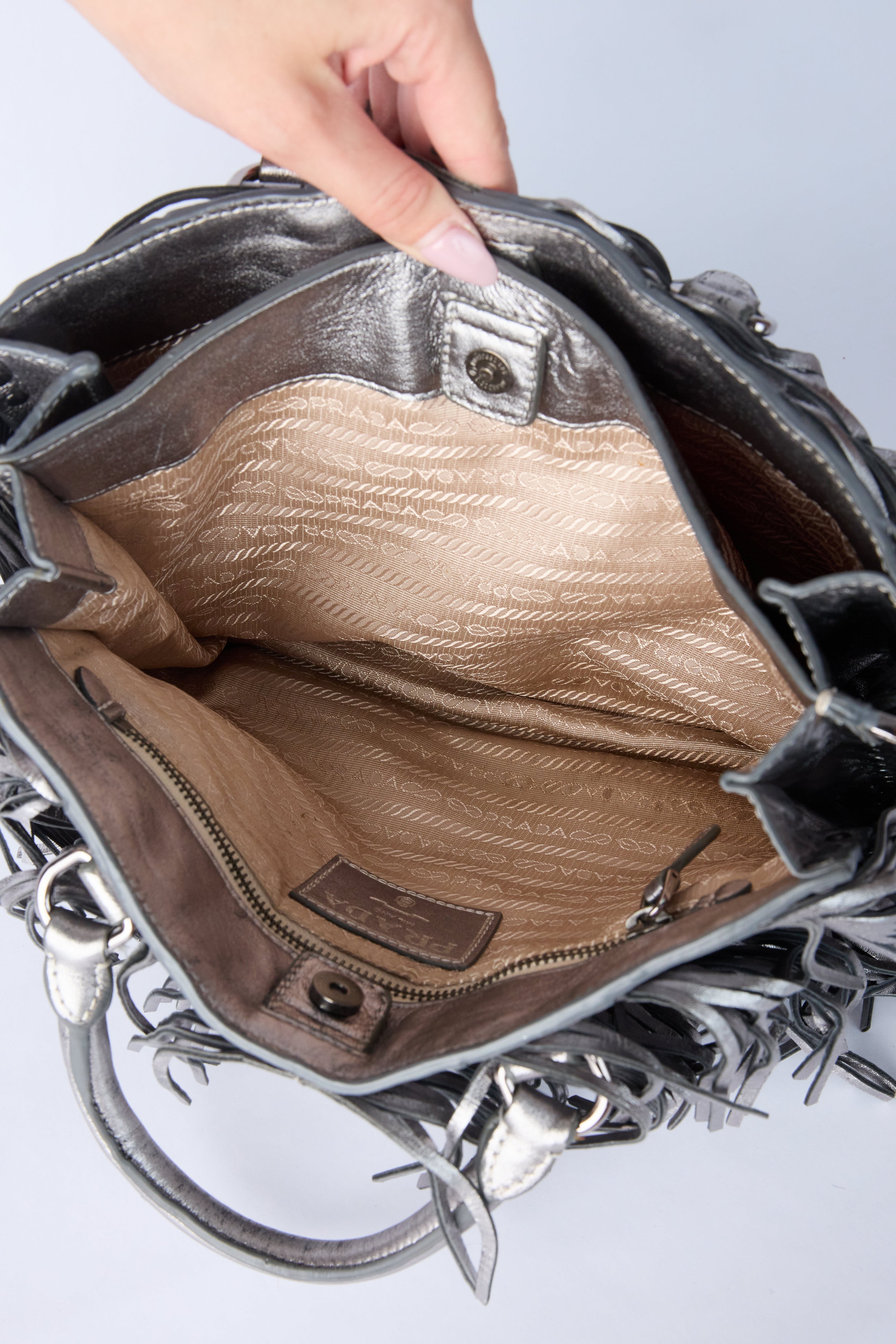 PRADA METALLIC FRINGE BAG