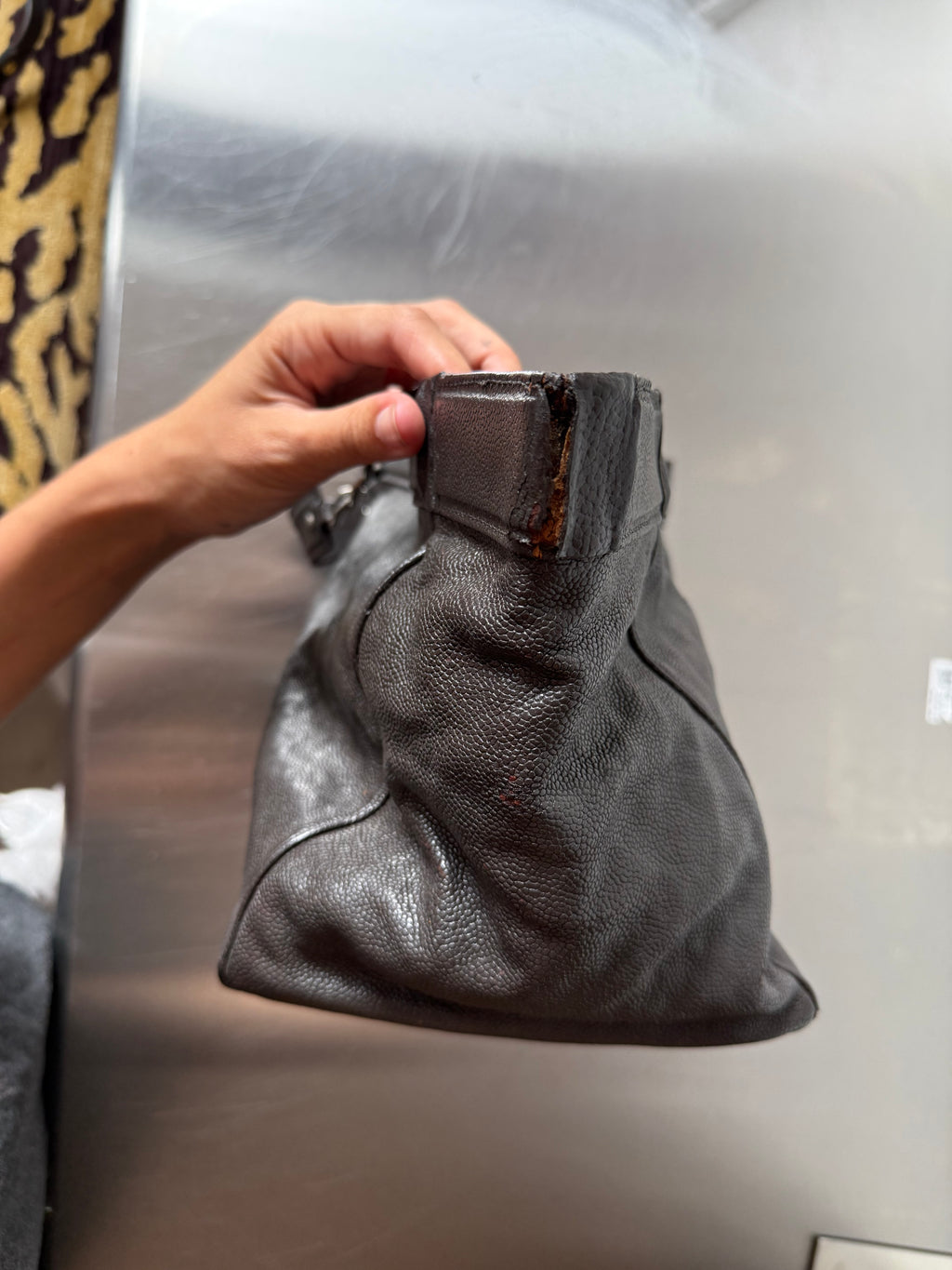 CHANEL BROWN CAVIAR TOTE BAG