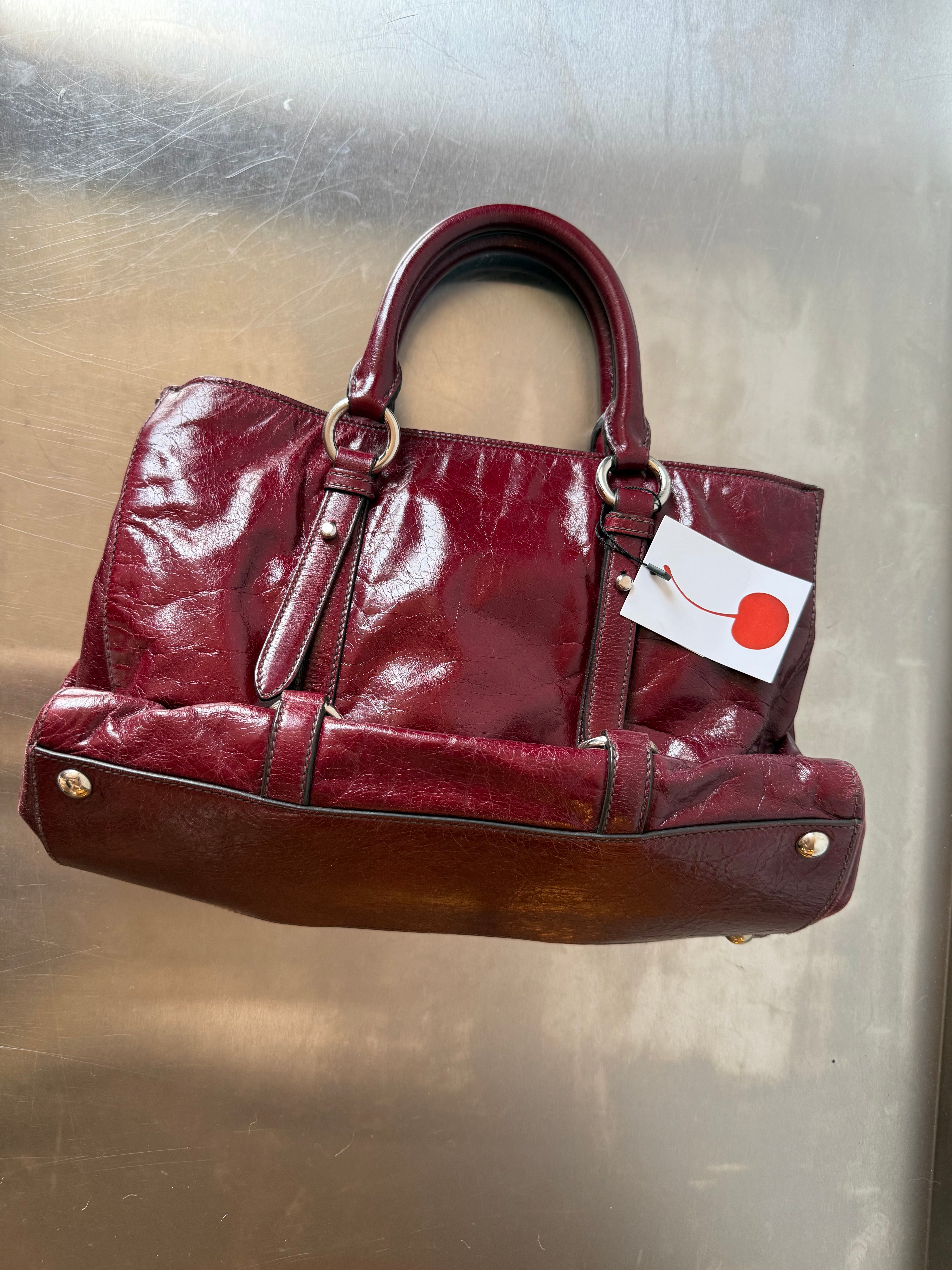MIU MIU BURGUNDY VITELLO BAG