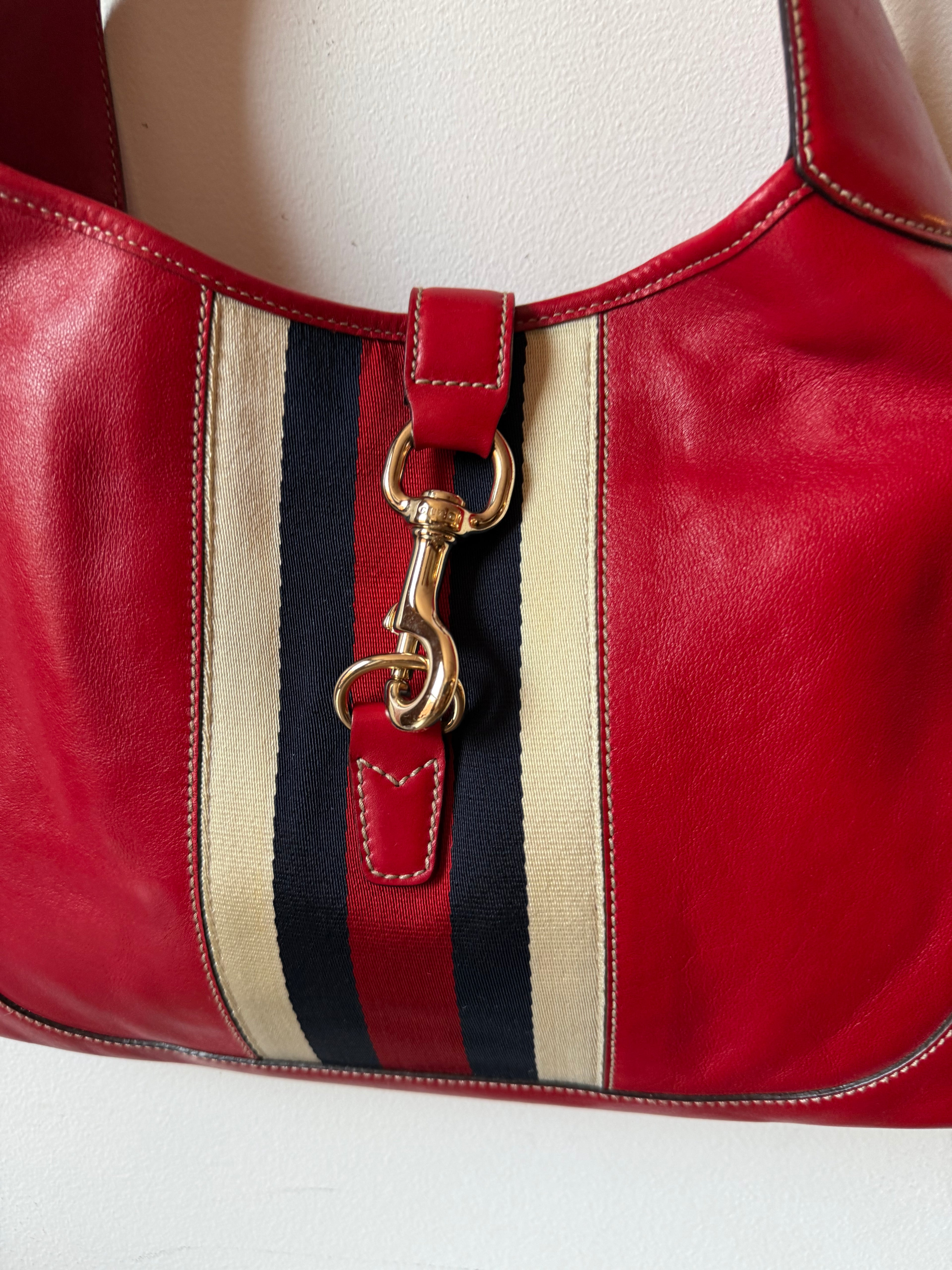GUCCI RED LEATHER JACKIE