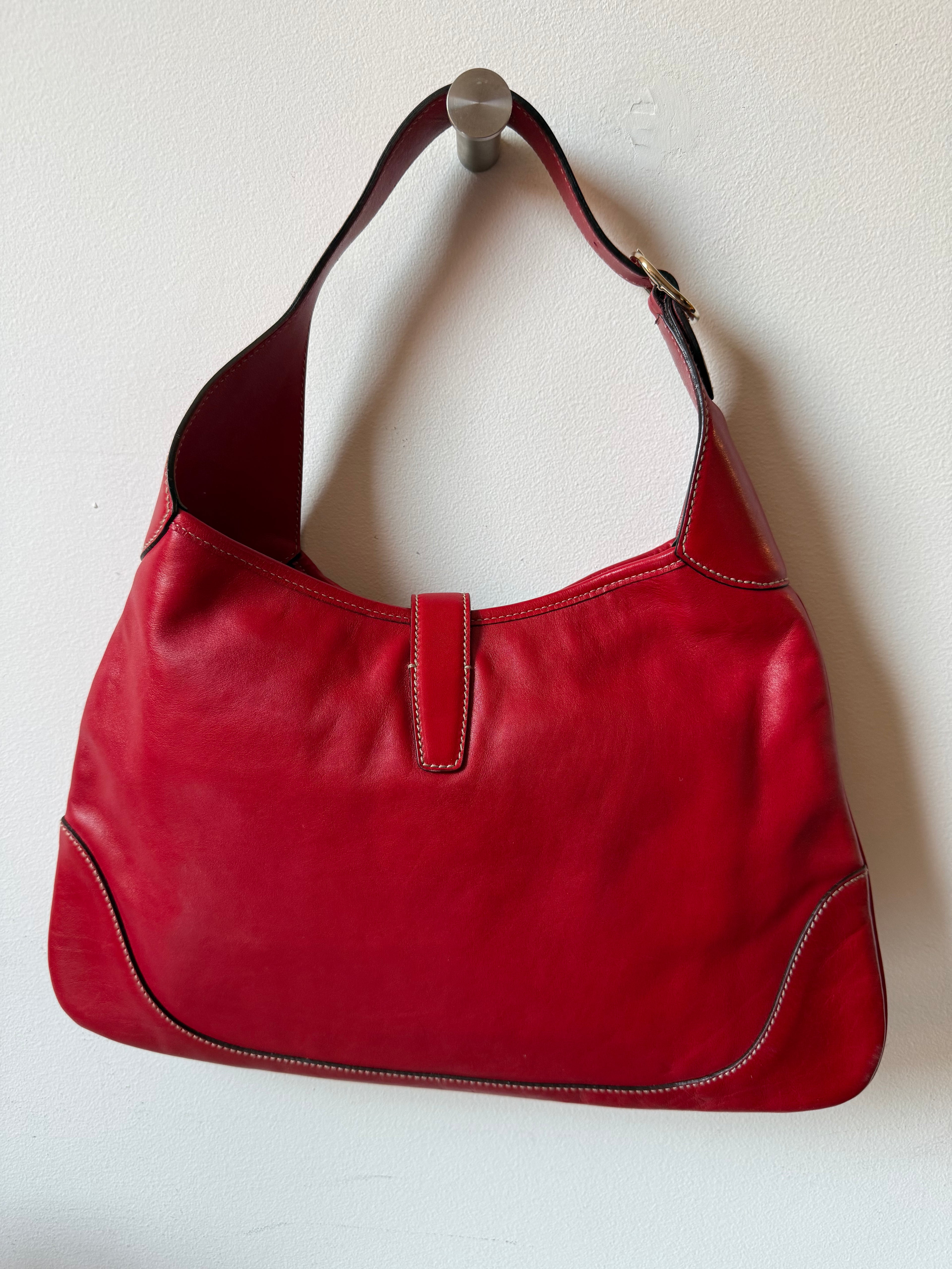 GUCCI RED LEATHER JACKIE