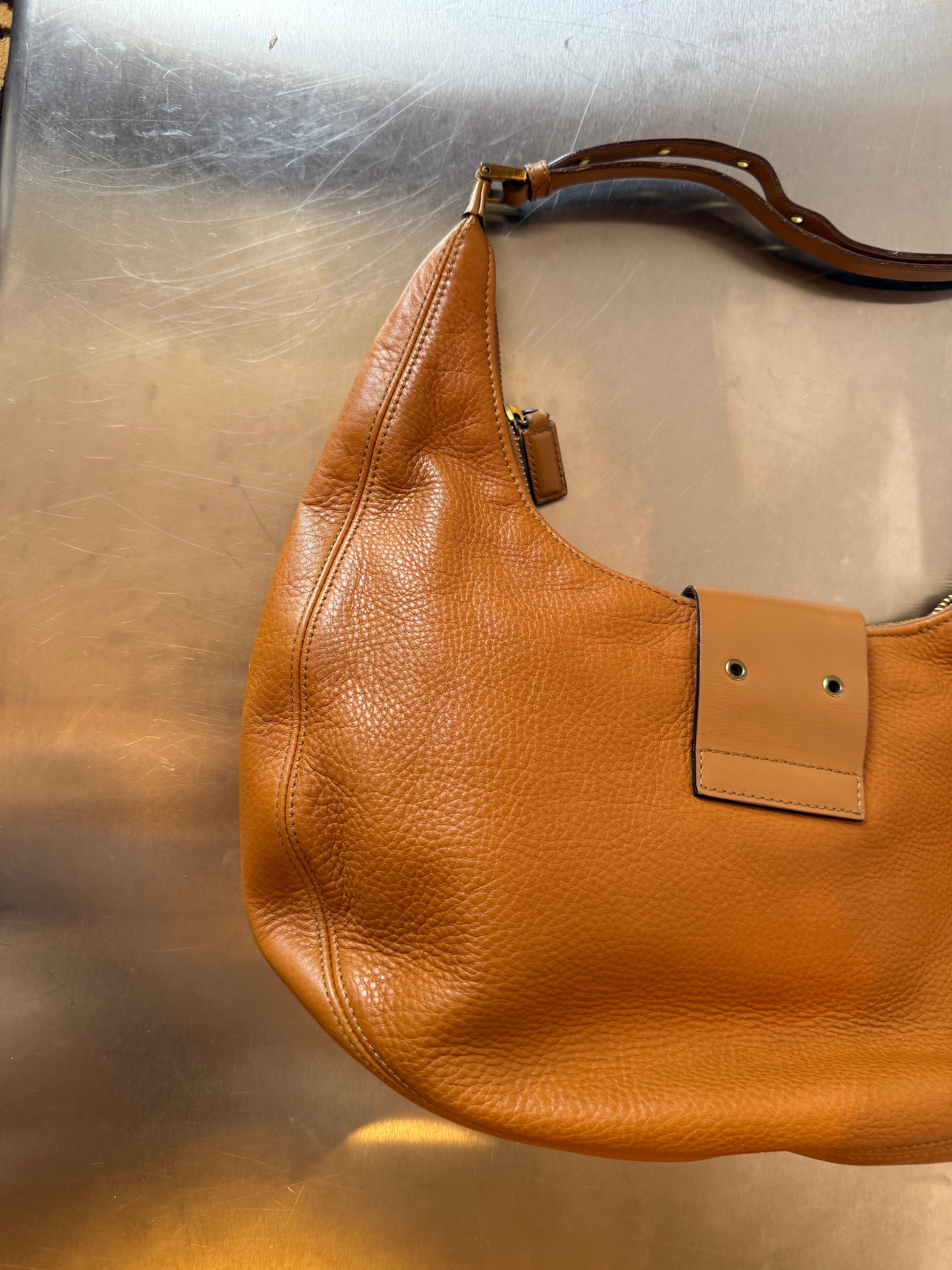 DIOR BEIGE CRESCENT HOBO BAG