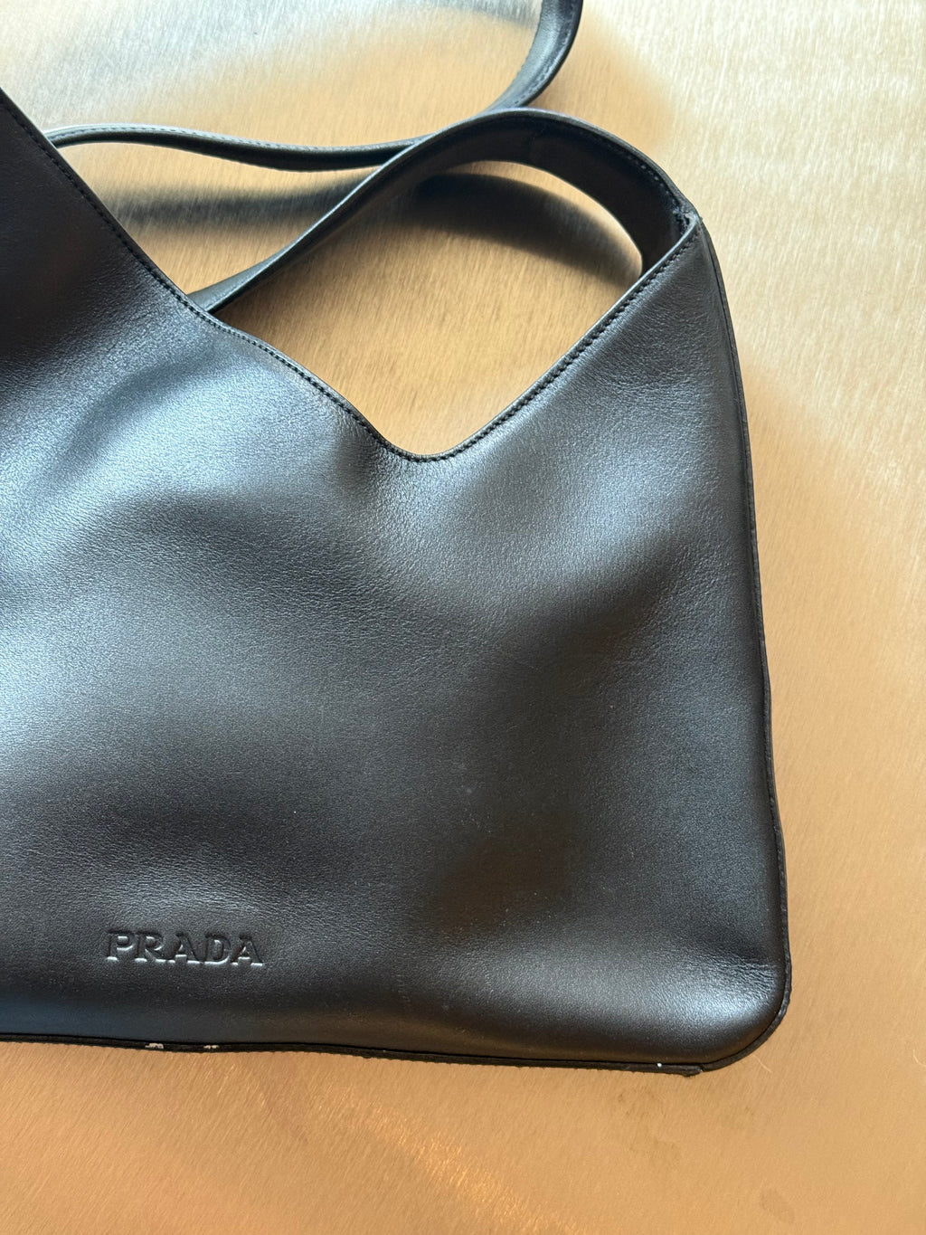 PRADA BLACK ASYMMTERICAL BAG