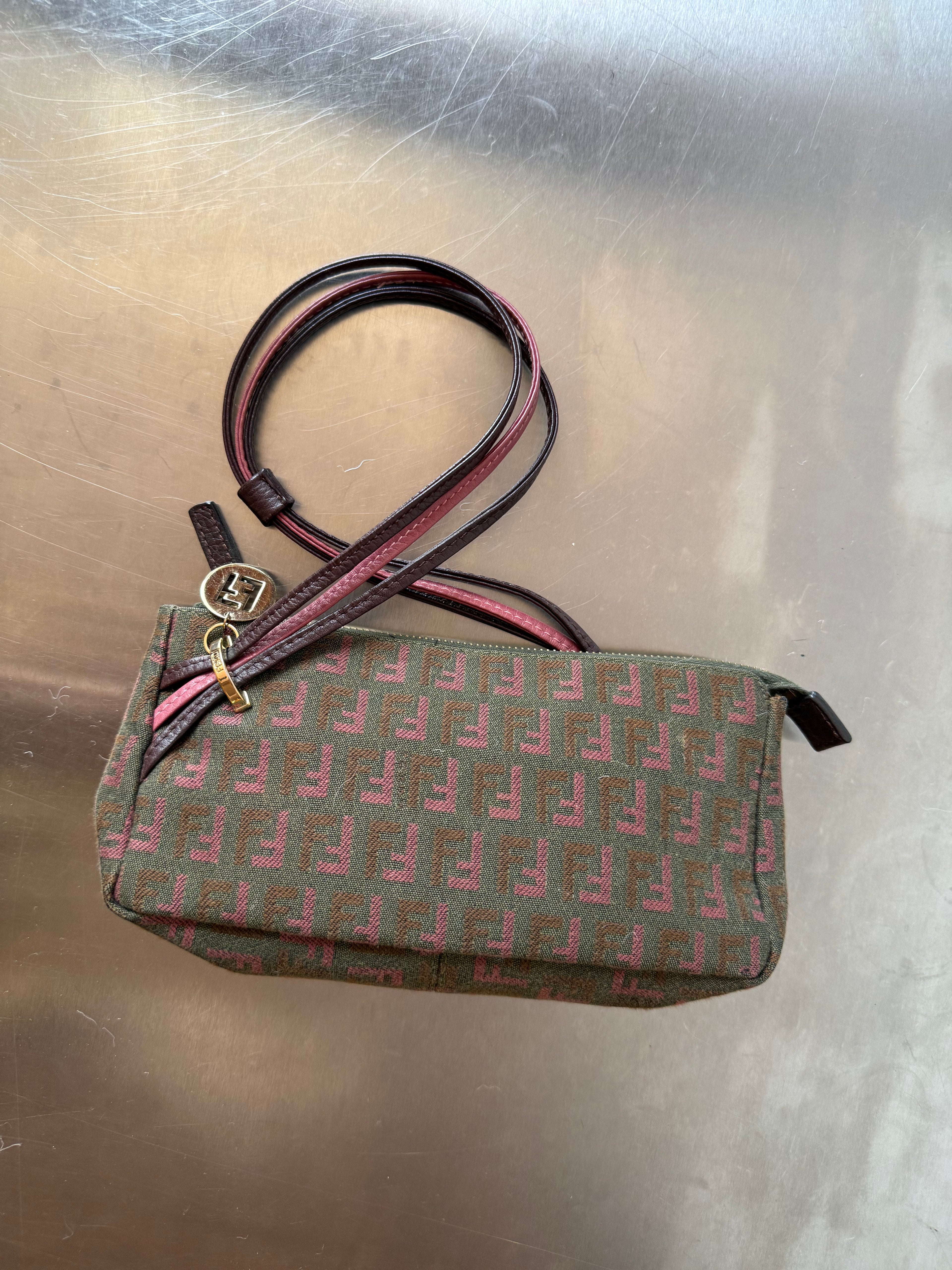 FENDI TRIPLE STRAP ZUCCHINO POCHETTE