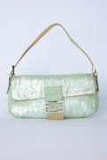 FENDI TEAL SEQUIN BAGUETTE