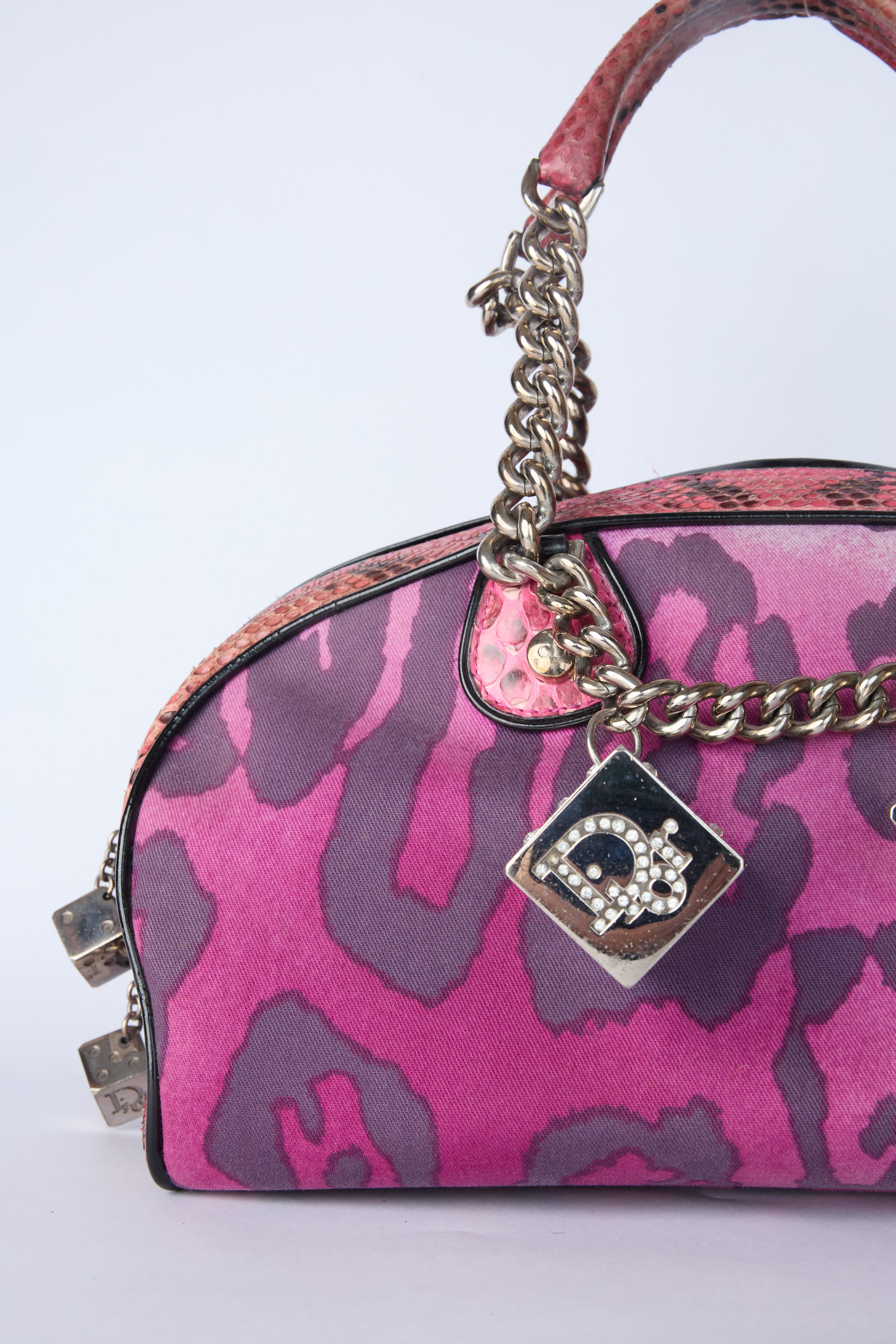 DIOR PURPLE LEOPARD DICE GAMBLER