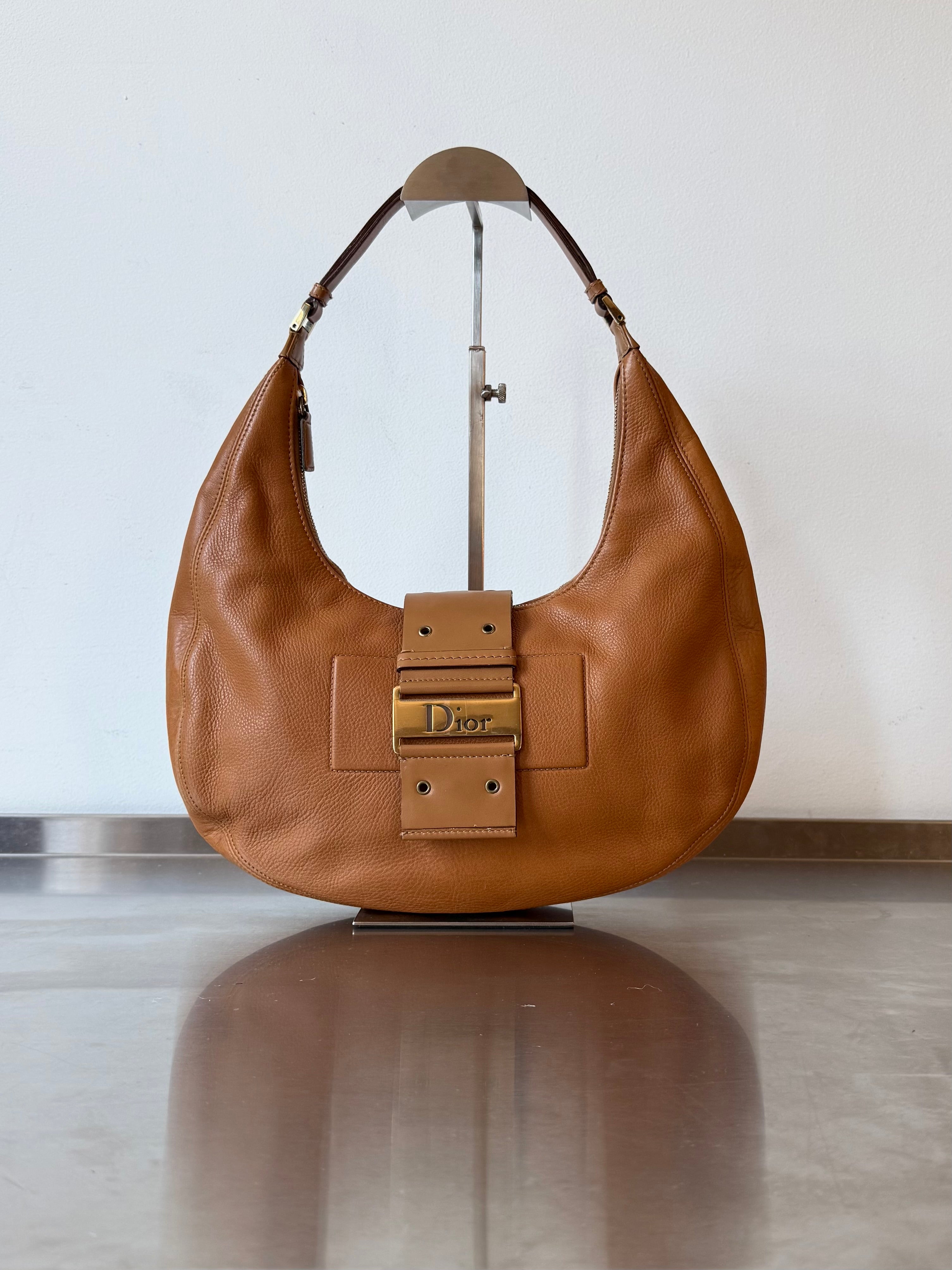 DIOR BEIGE CRESCENT HOBO BAG