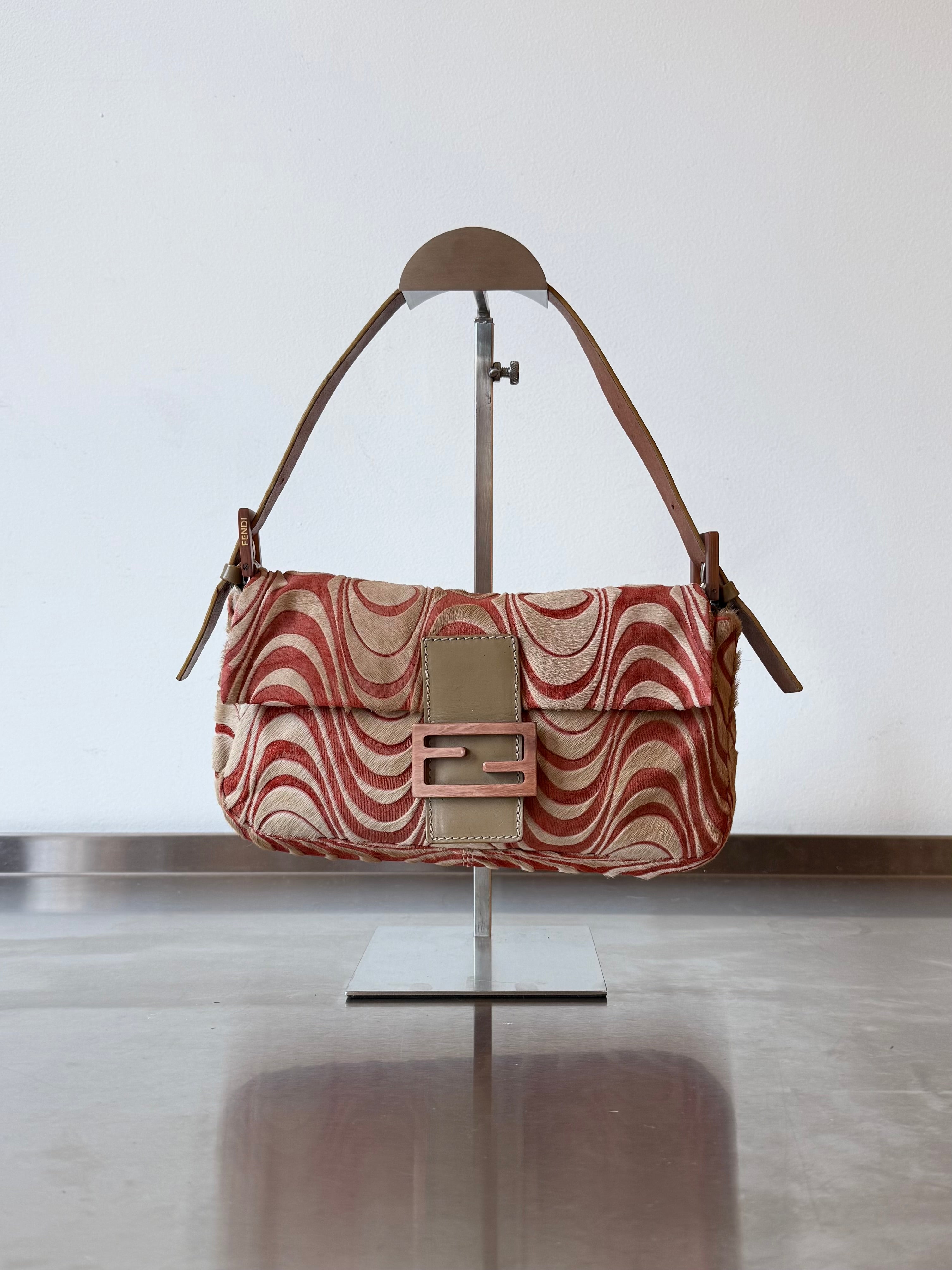 FENDI ORANGE SWIRL BAGUETTE