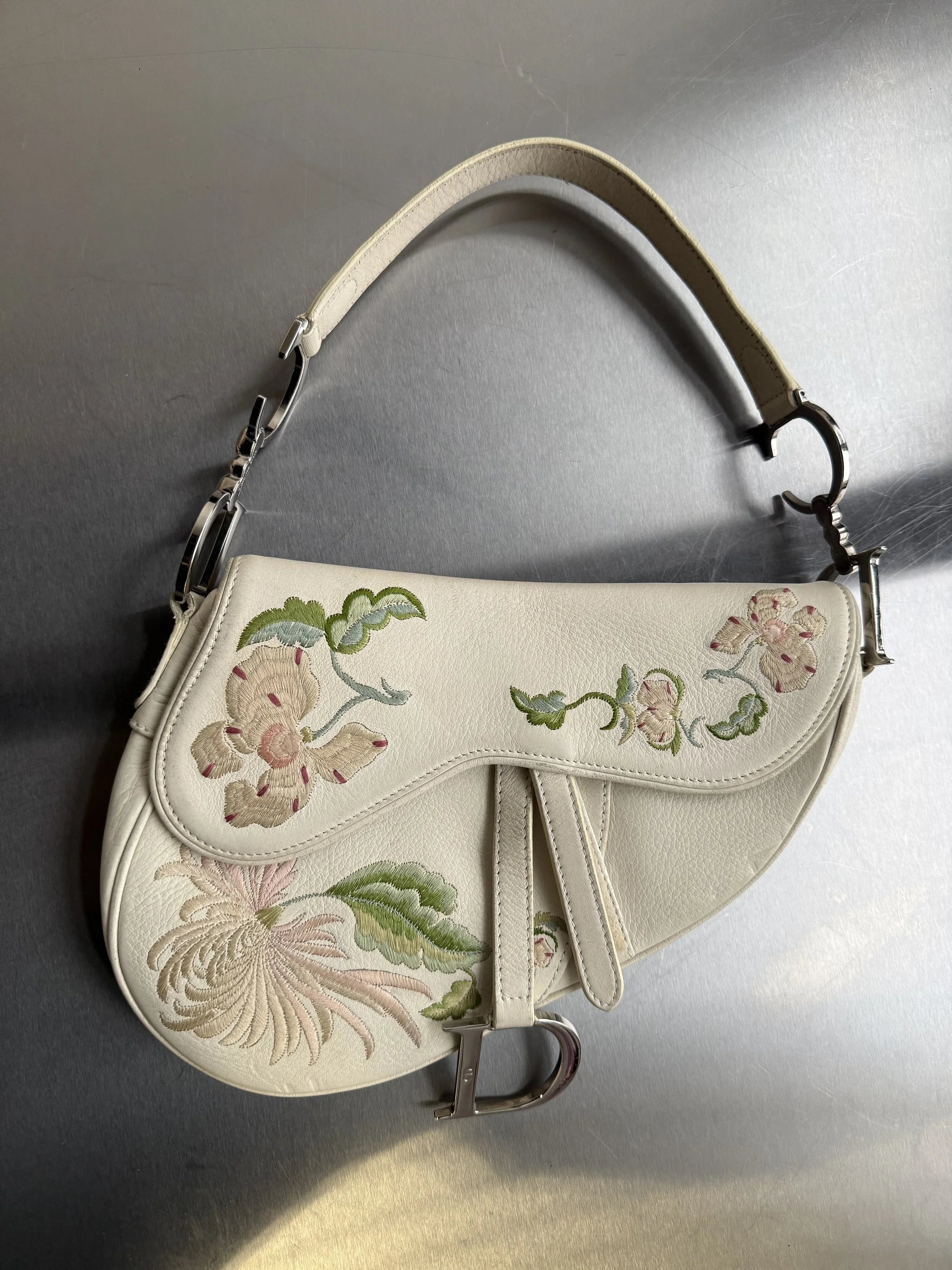 RARE DIOR ROMANTIC FLOWERS SADDLE