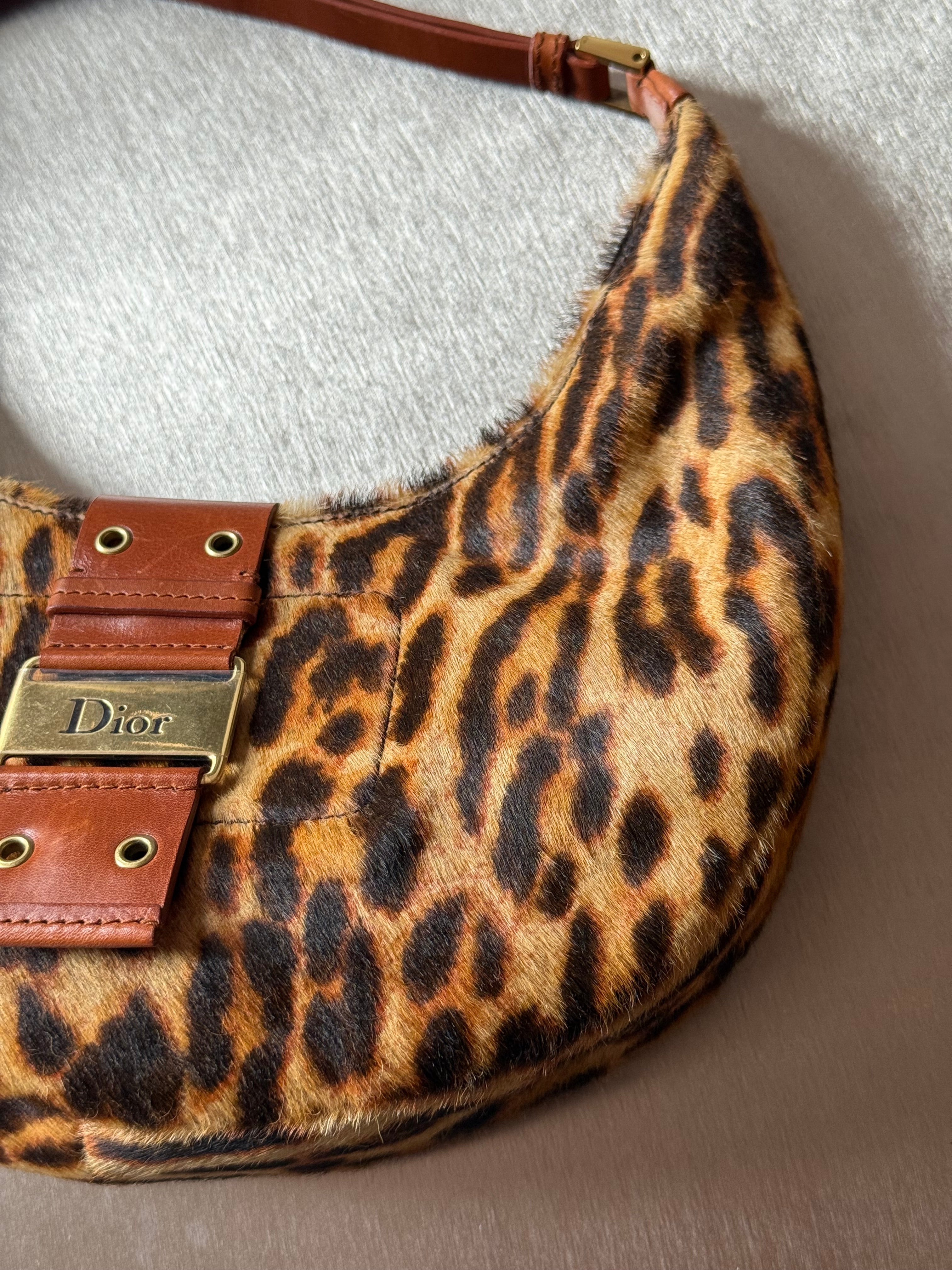 DIOR LEOPARD-PONYHAIR STREET CHIC HOBO