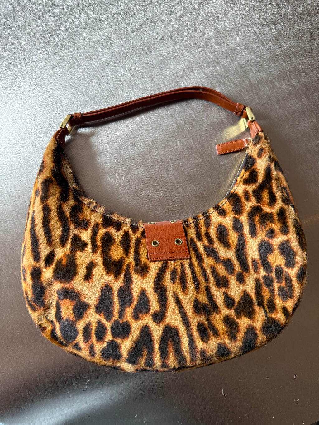 DIOR LEOPARD-PONYHAIR STREET CHIC HOBO