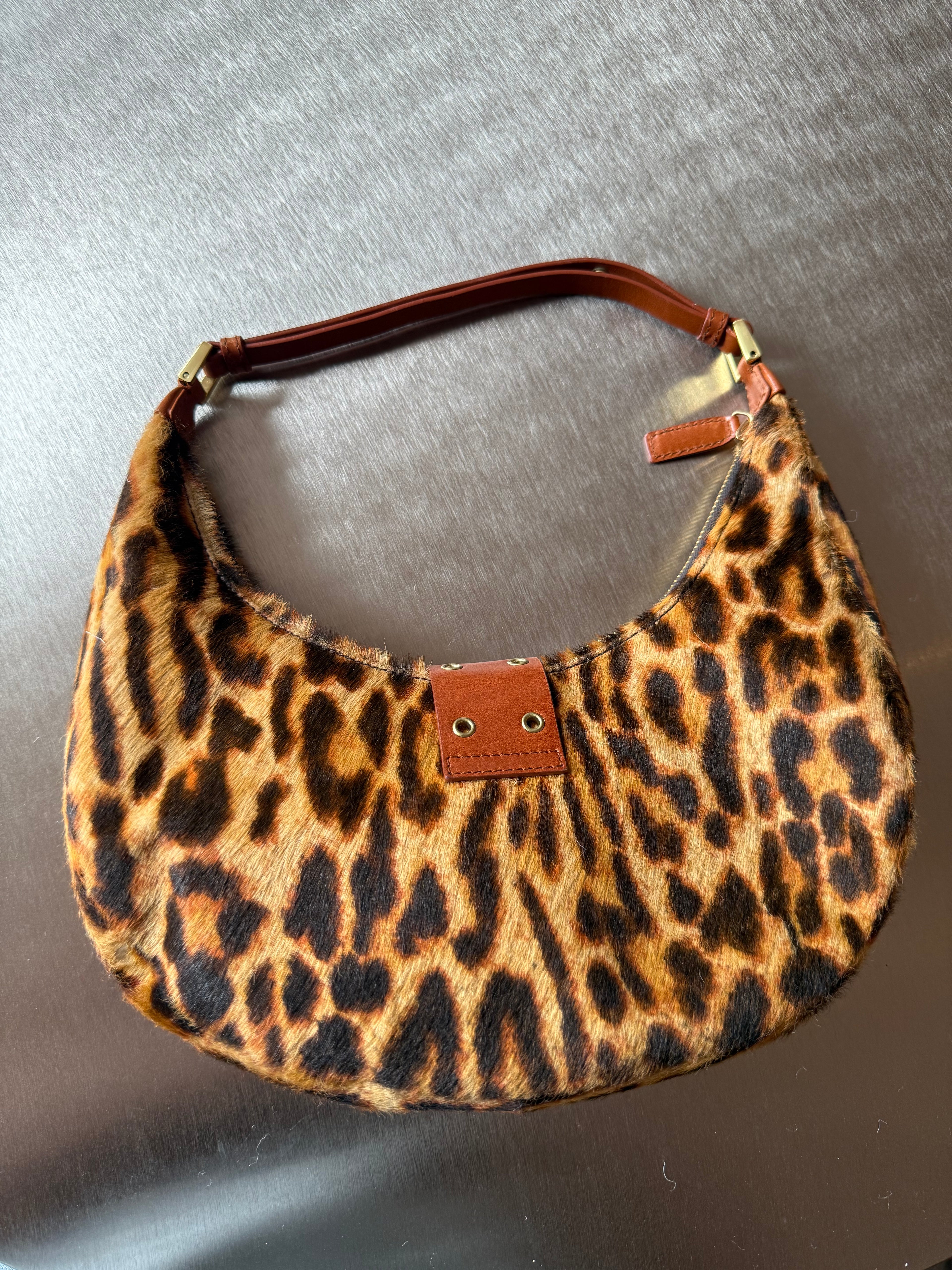 DIOR LEOPARD-PONYHAIR STREET CHIC HOBO