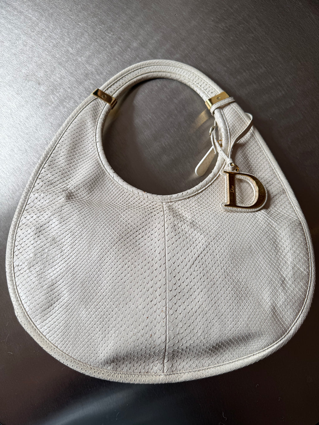 DIOR WHITE PYTHON DIORITA HOBO