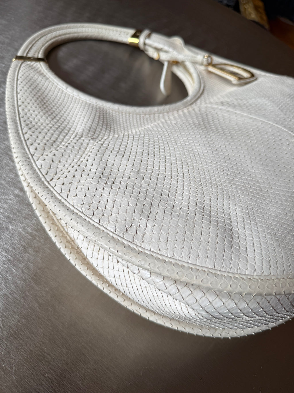 DIOR WHITE PYTHON DIORITA HOBO