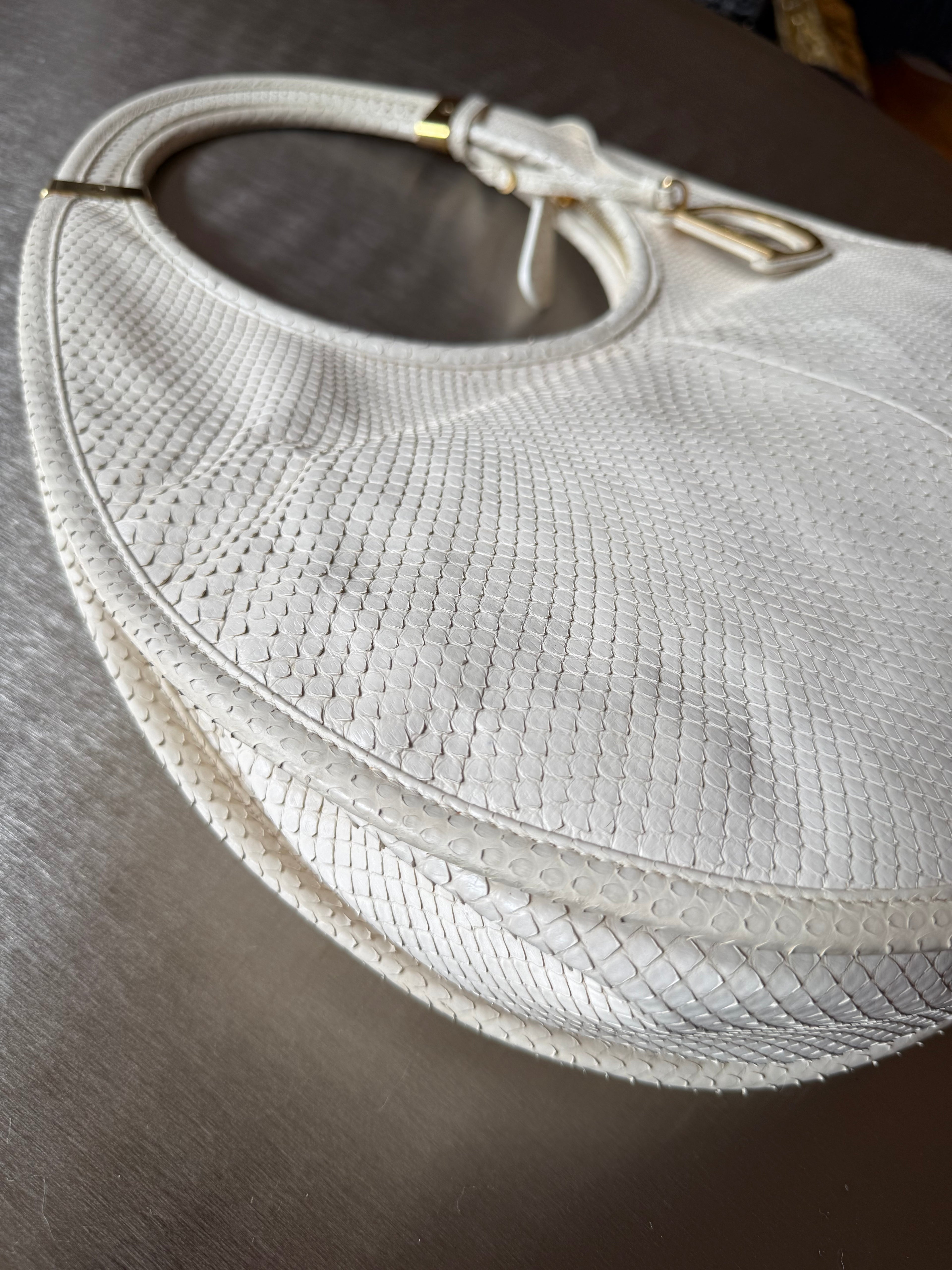 DIOR WHITE PYTHON DIORITA HOBO