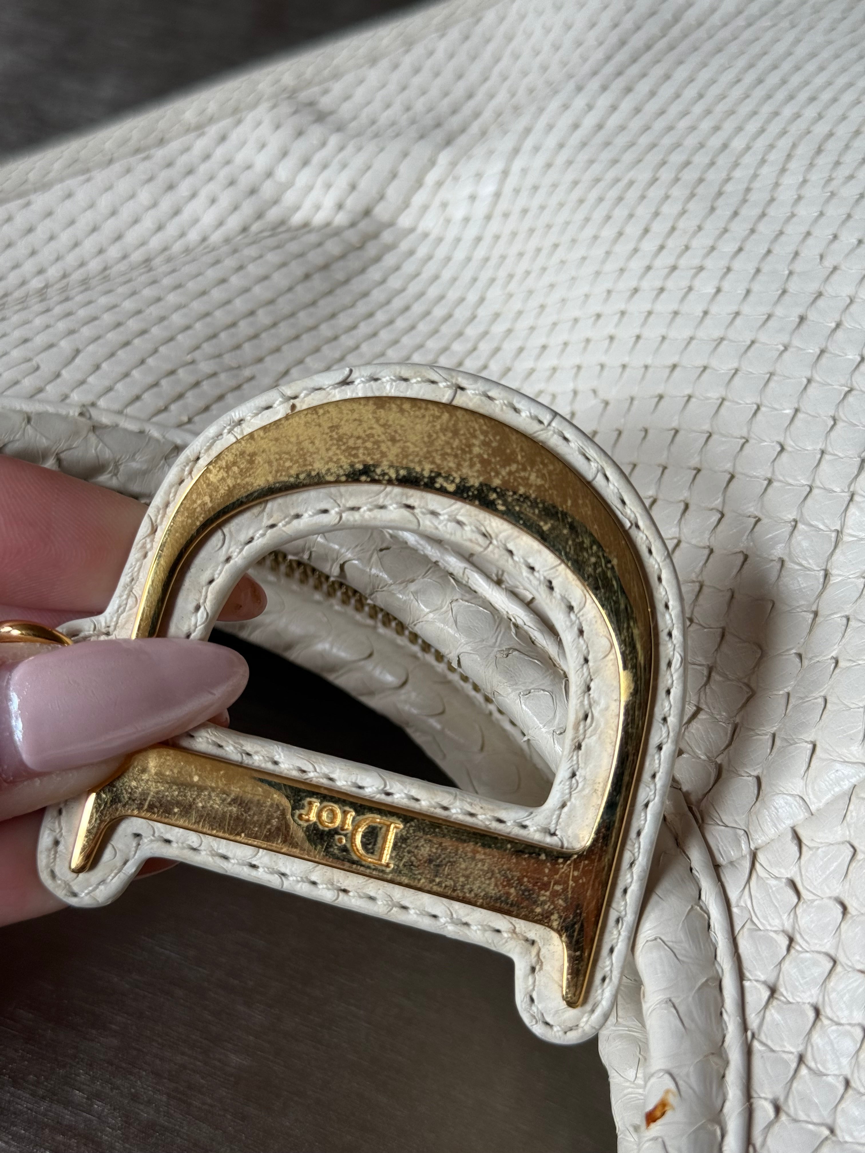 DIOR WHITE PYTHON DIORITA HOBO