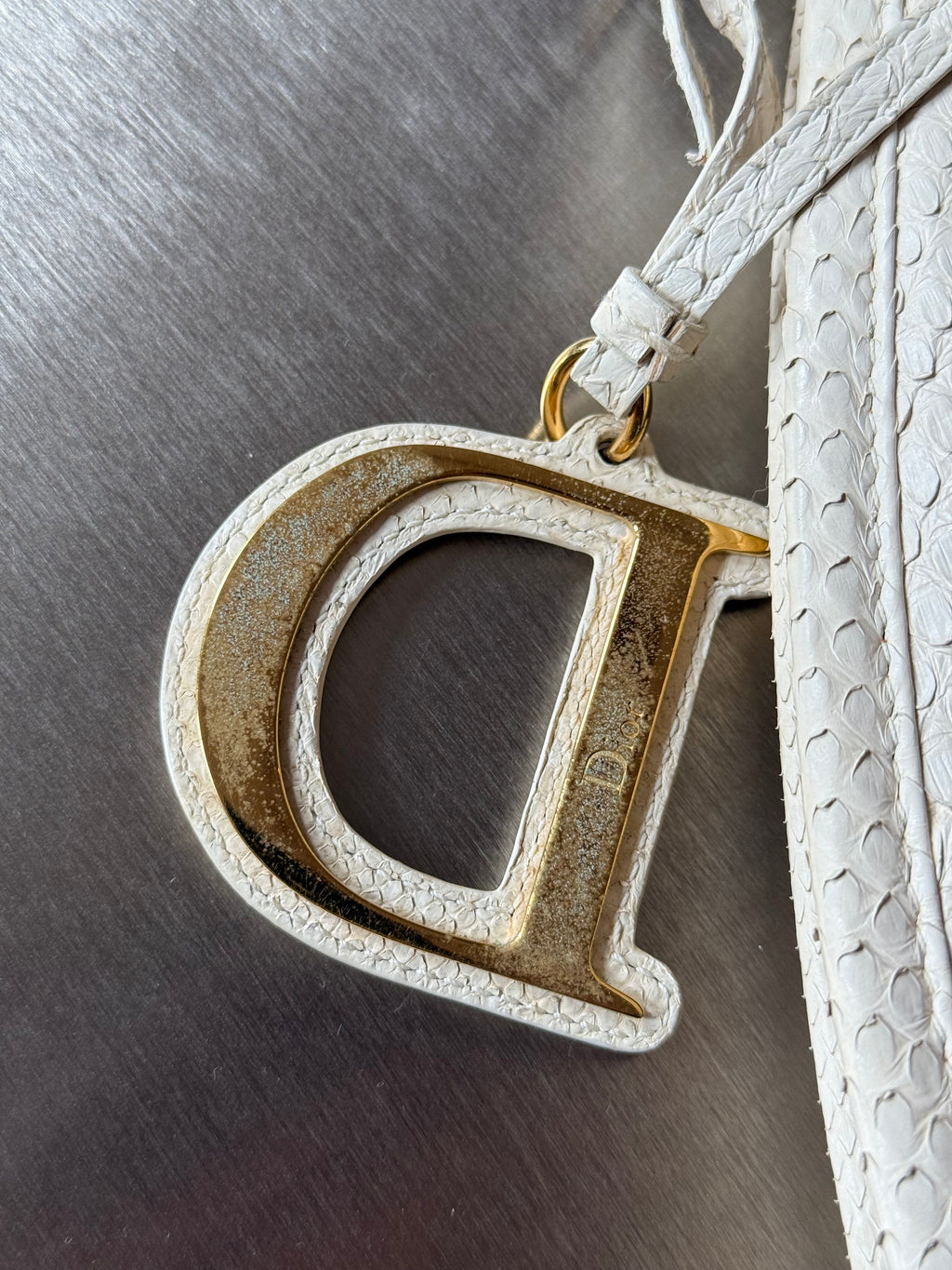 DIOR WHITE PYTHON DIORITA HOBO