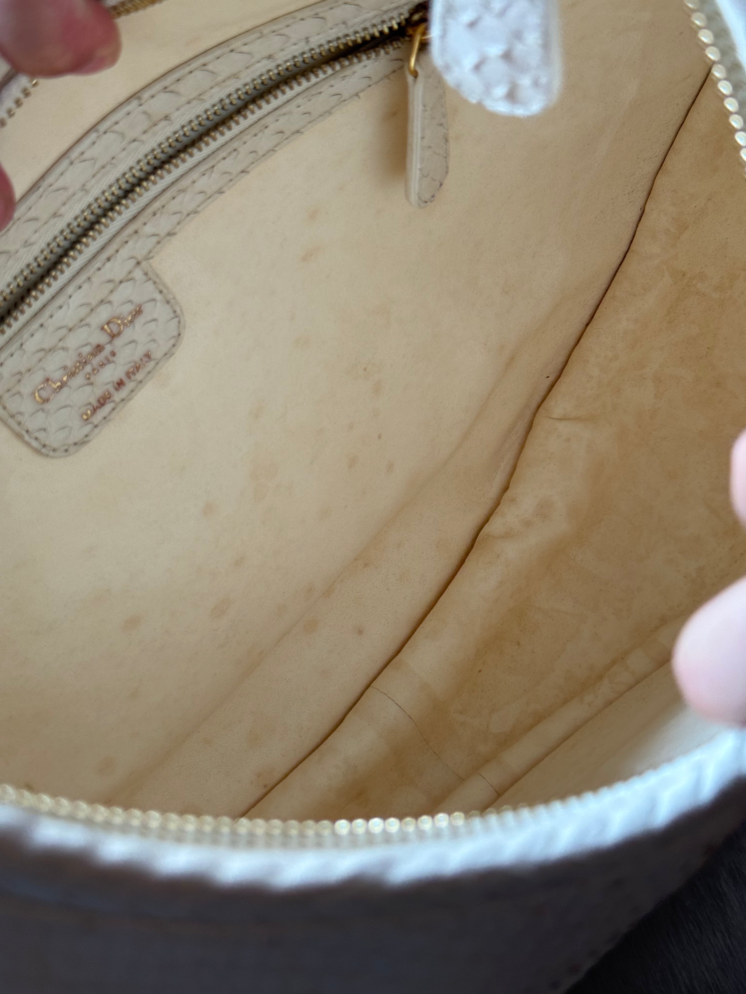 DIOR WHITE PYTHON DIORITA HOBO