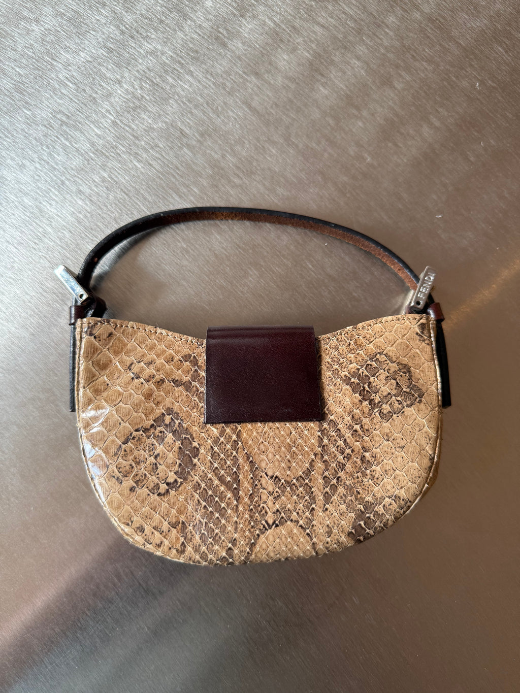 FENDI MINI PYTHON CROISSANT