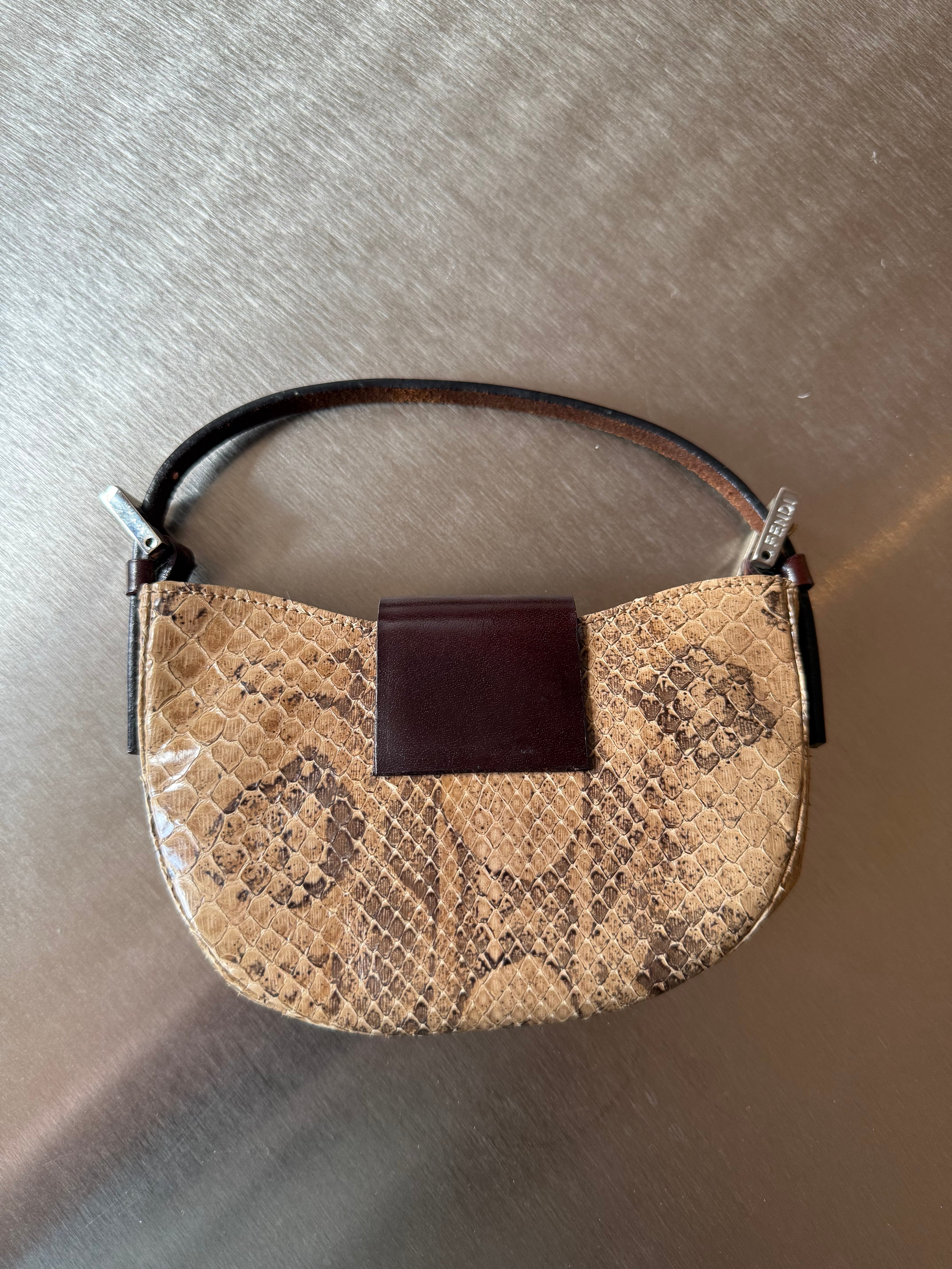 FENDI MINI PYTHON CROISSANT