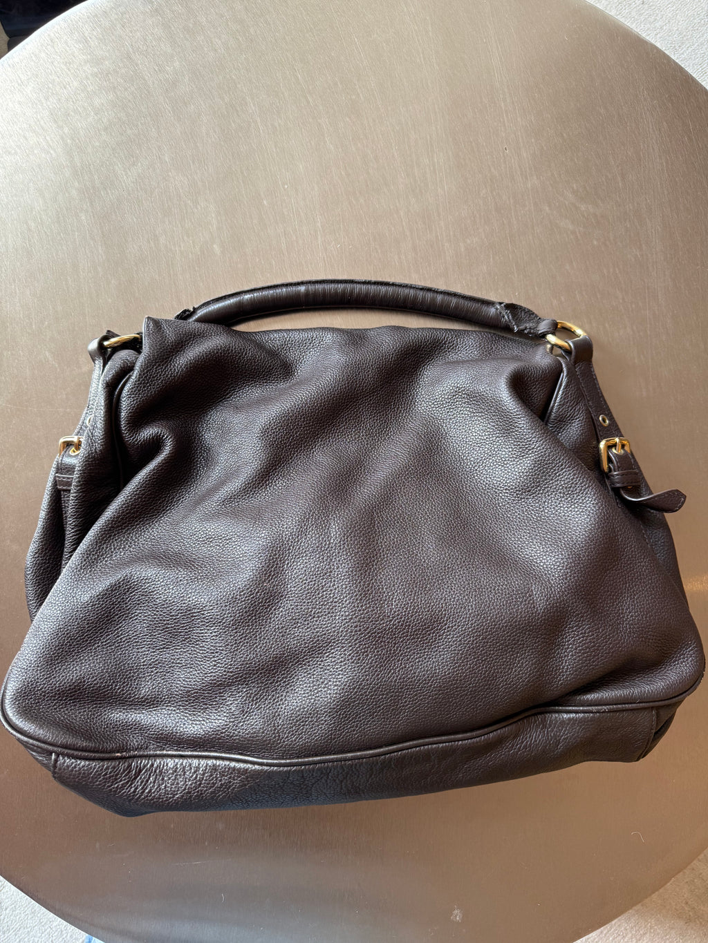 MIU MIU BROWN LOCK BAG