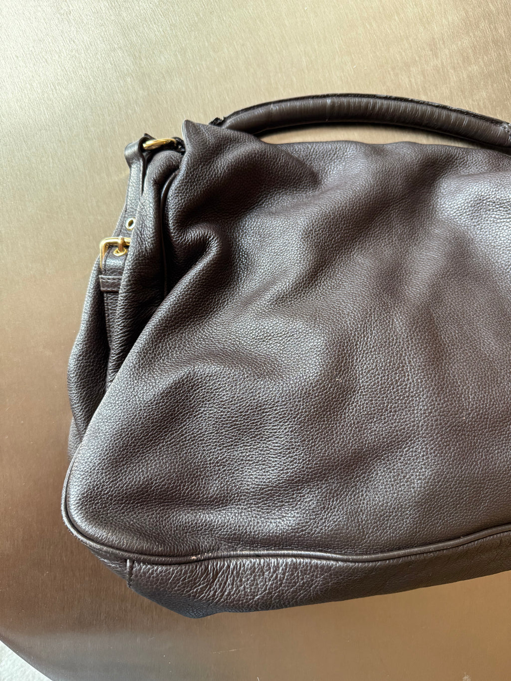 MIU MIU BROWN LOCK BAG