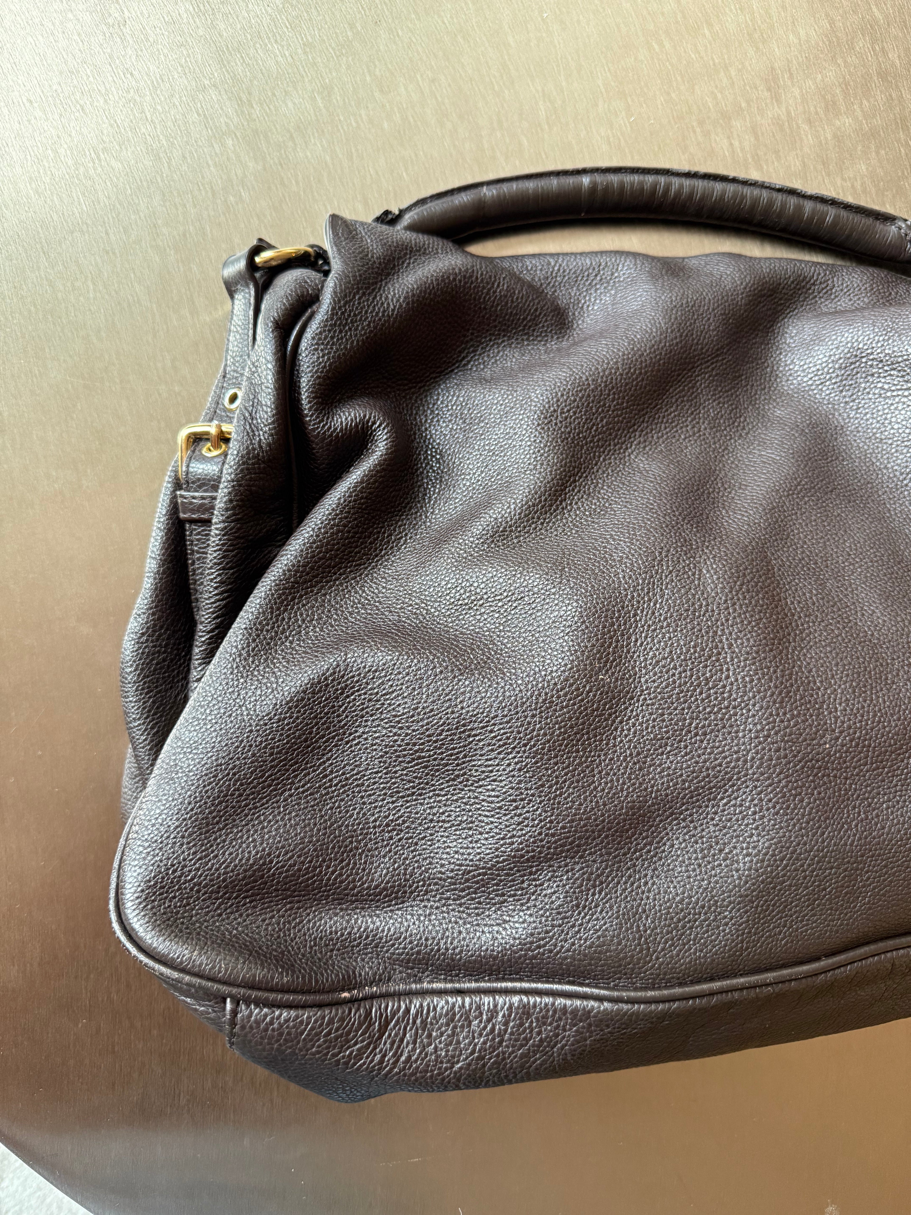 MIU MIU BROWN LOCK BAG