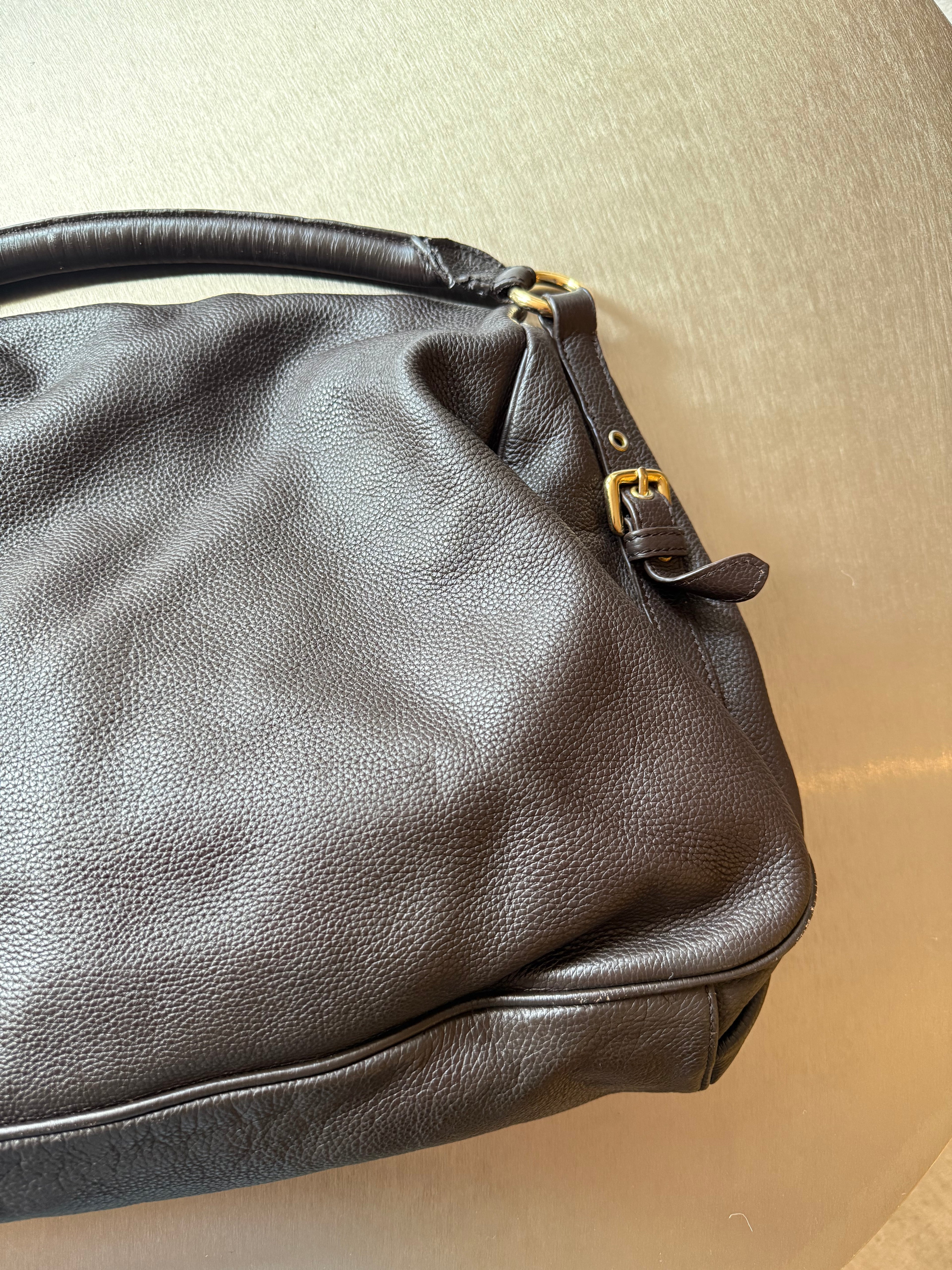 MIU MIU BROWN LOCK BAG