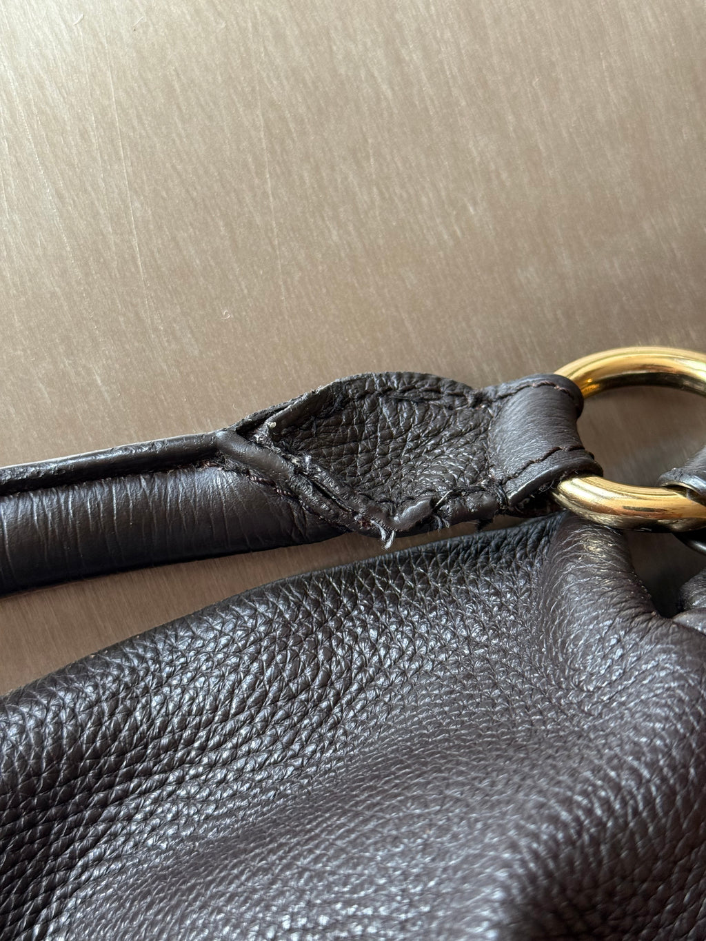 MIU MIU BROWN LOCK BAG