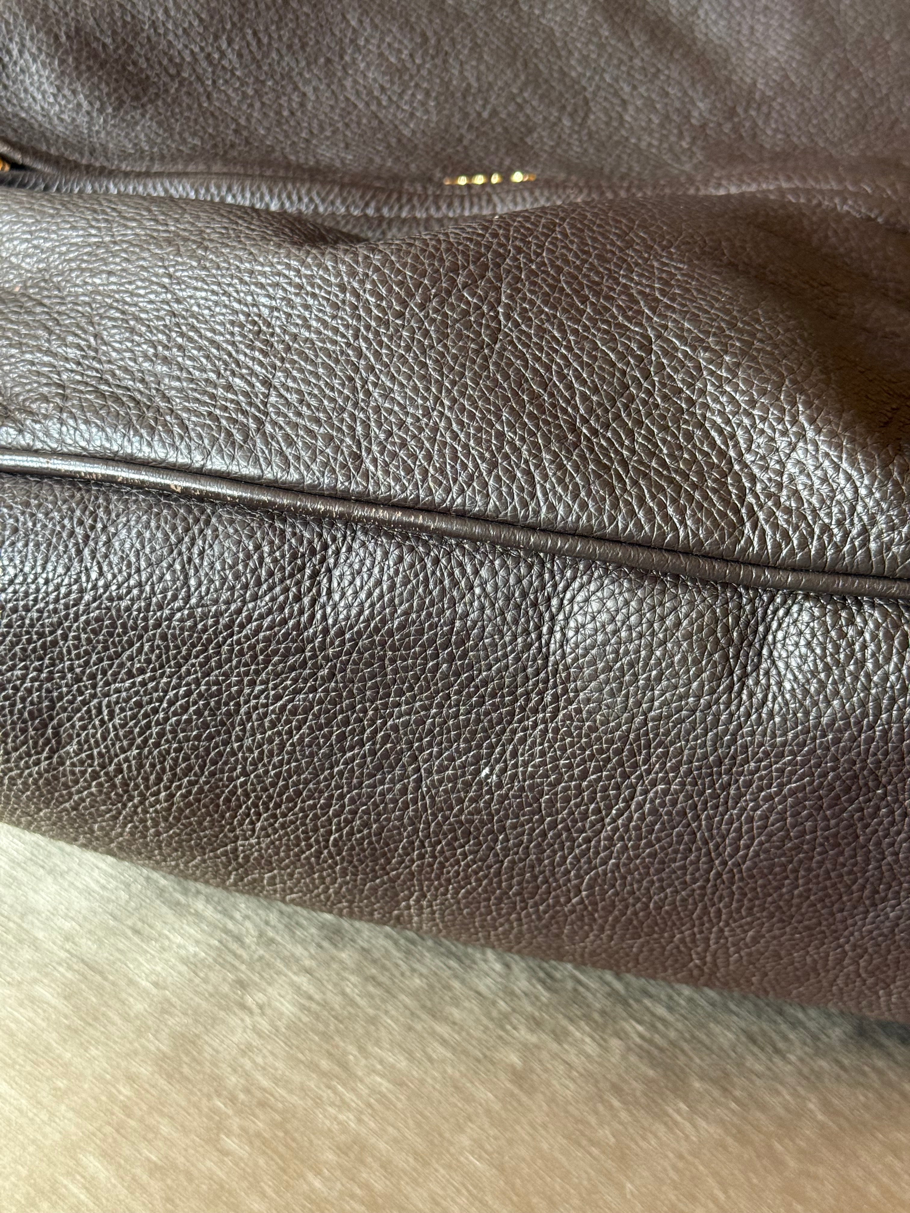 MIU MIU BROWN LOCK BAG