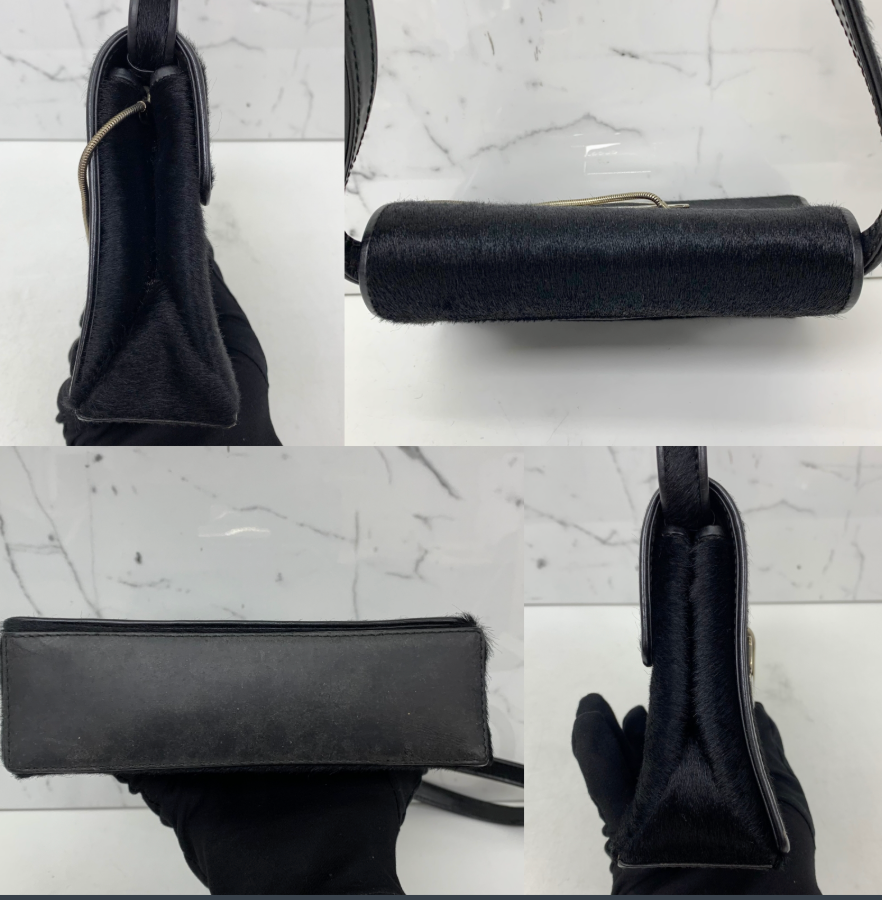 GUCCI BLACK PONYHAIR BAG