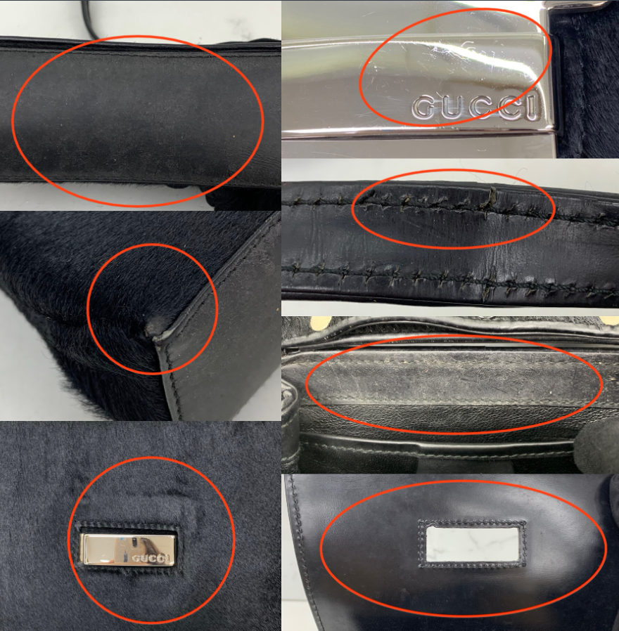 GUCCI BLACK PONYHAIR BAG