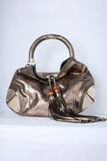 GUCCI METALLIC PYTHON BABOUSKA INDY HOBO